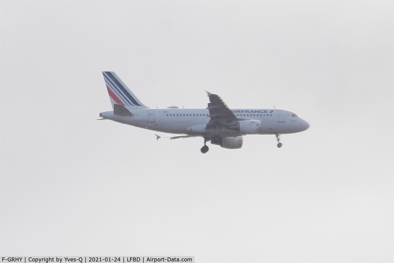 F-GRHY, 2001 Airbus A319-111 C/N 1616, Airbus A319-111, Long approach rwy 23, Bordeaux-Mérignac airport (LFBD-BOD)