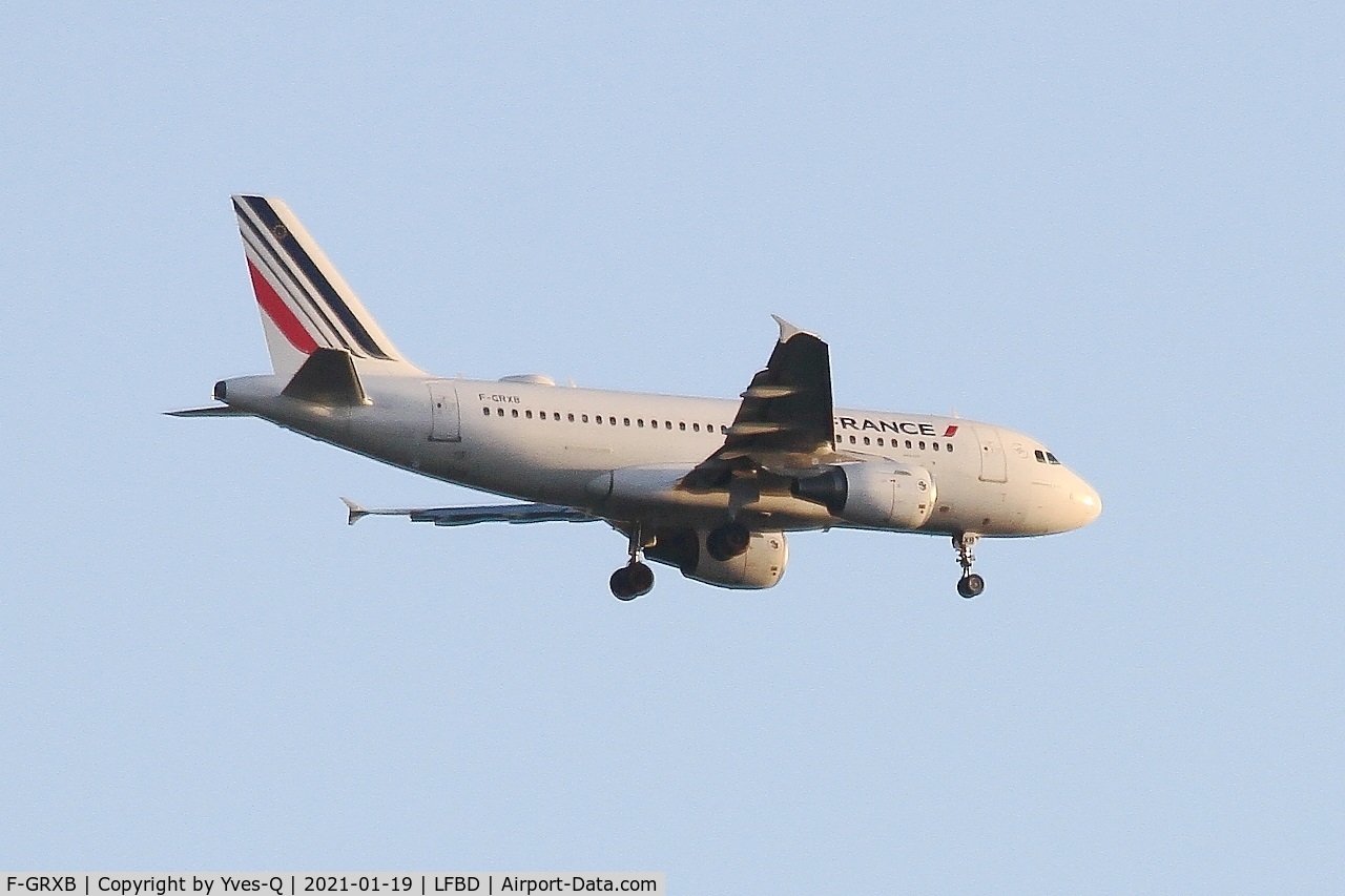 F-GRXB, 2001 Airbus A319-111 C/N 1645, Airbus A319-111, Long approach rwy 23, Bordeaux-Mérignac airport (LFBD-BOD)