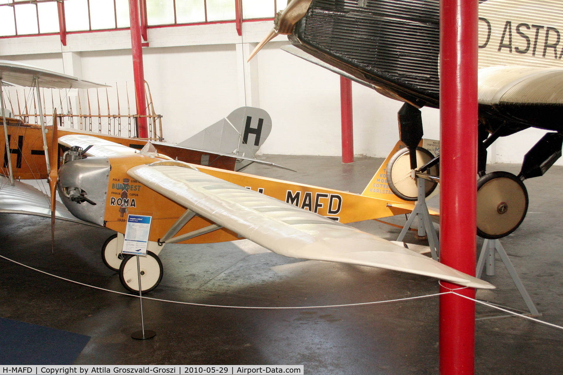 H-MAFD, 1925 Lampich L-2 Roma, Budapest is a traffic museum, a Petöfi hall. Hungary