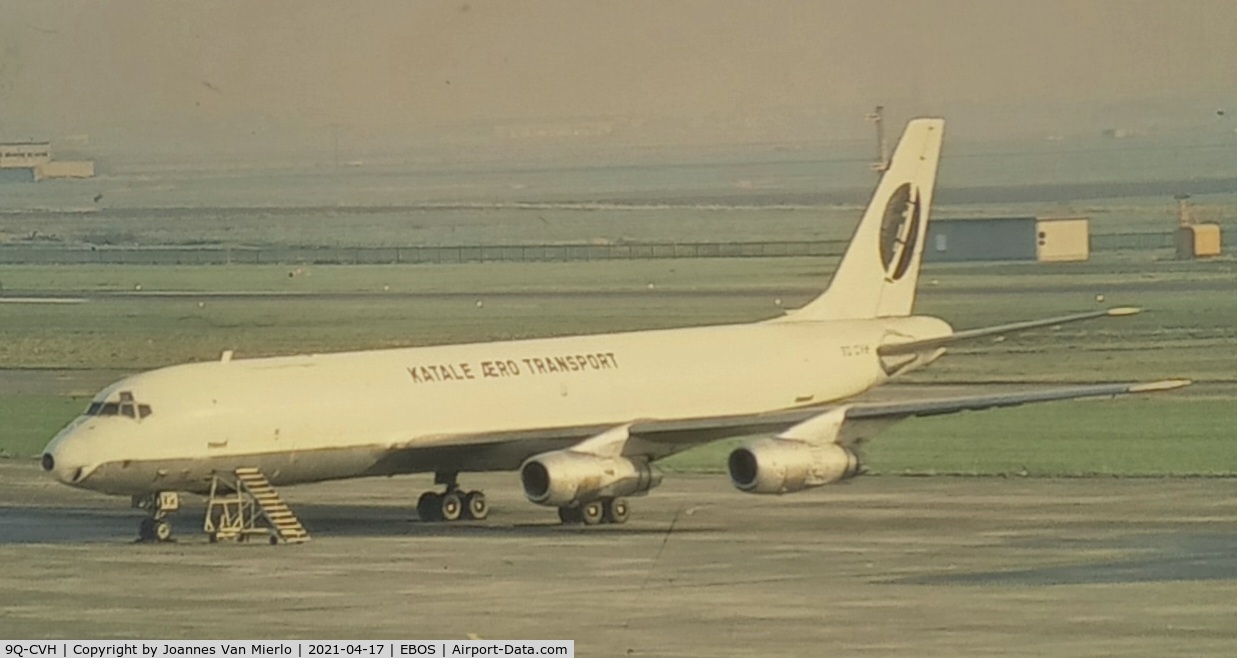 9Q-CVH, Douglas DC8-55CF C/N 45862, scan from slide