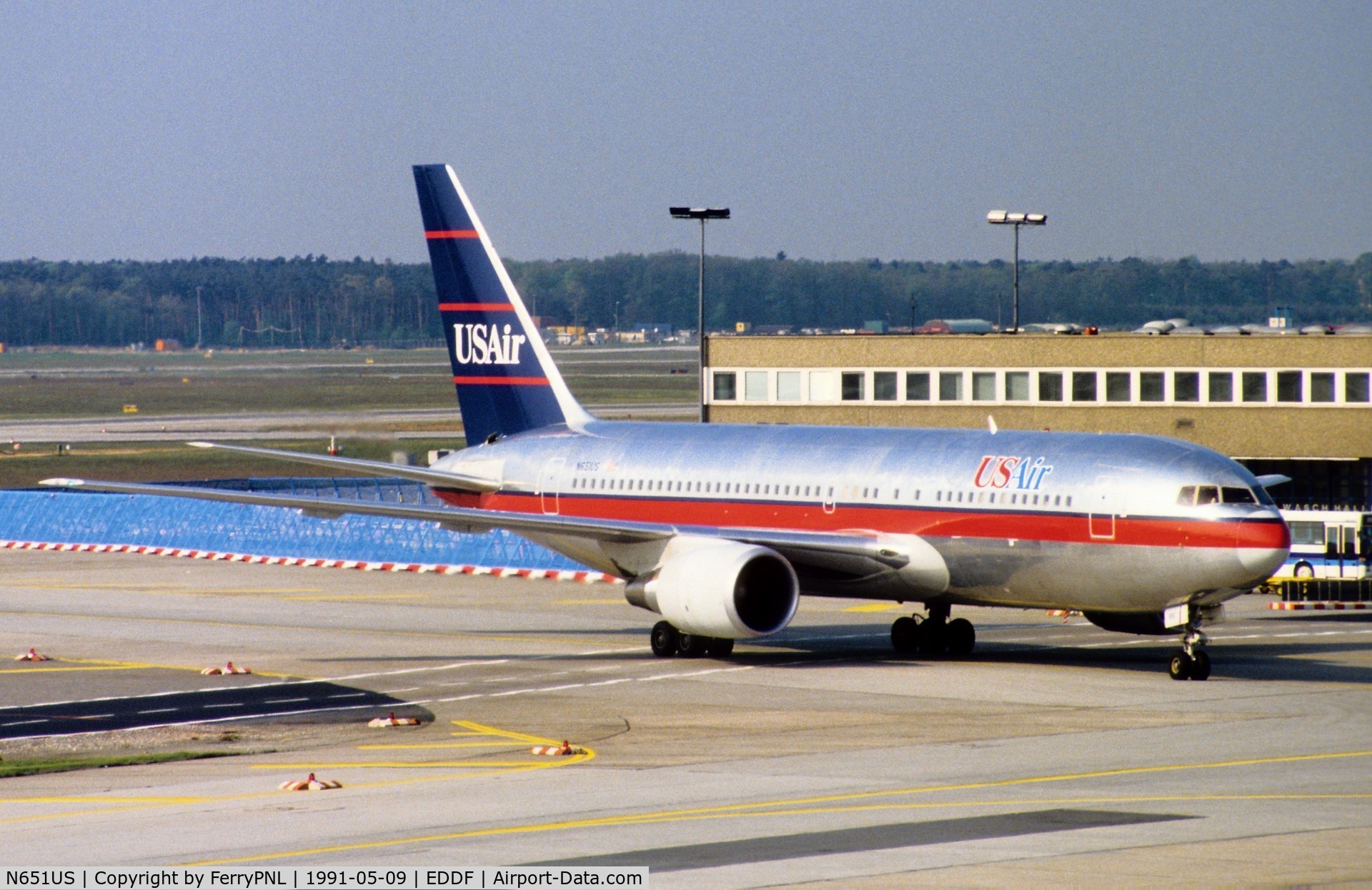 N651US, 1990 Boeing 767-2B7 C/N 24764, Arrival of USAir B762