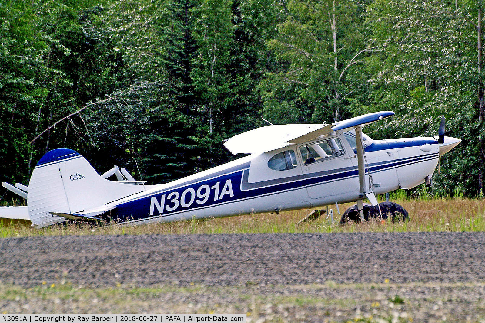 N3091A, 1953 Cessna 170B C/N 25735, N3091A   Cessna 170B [25735] Fairbanks Int'l~N 27/06/2018