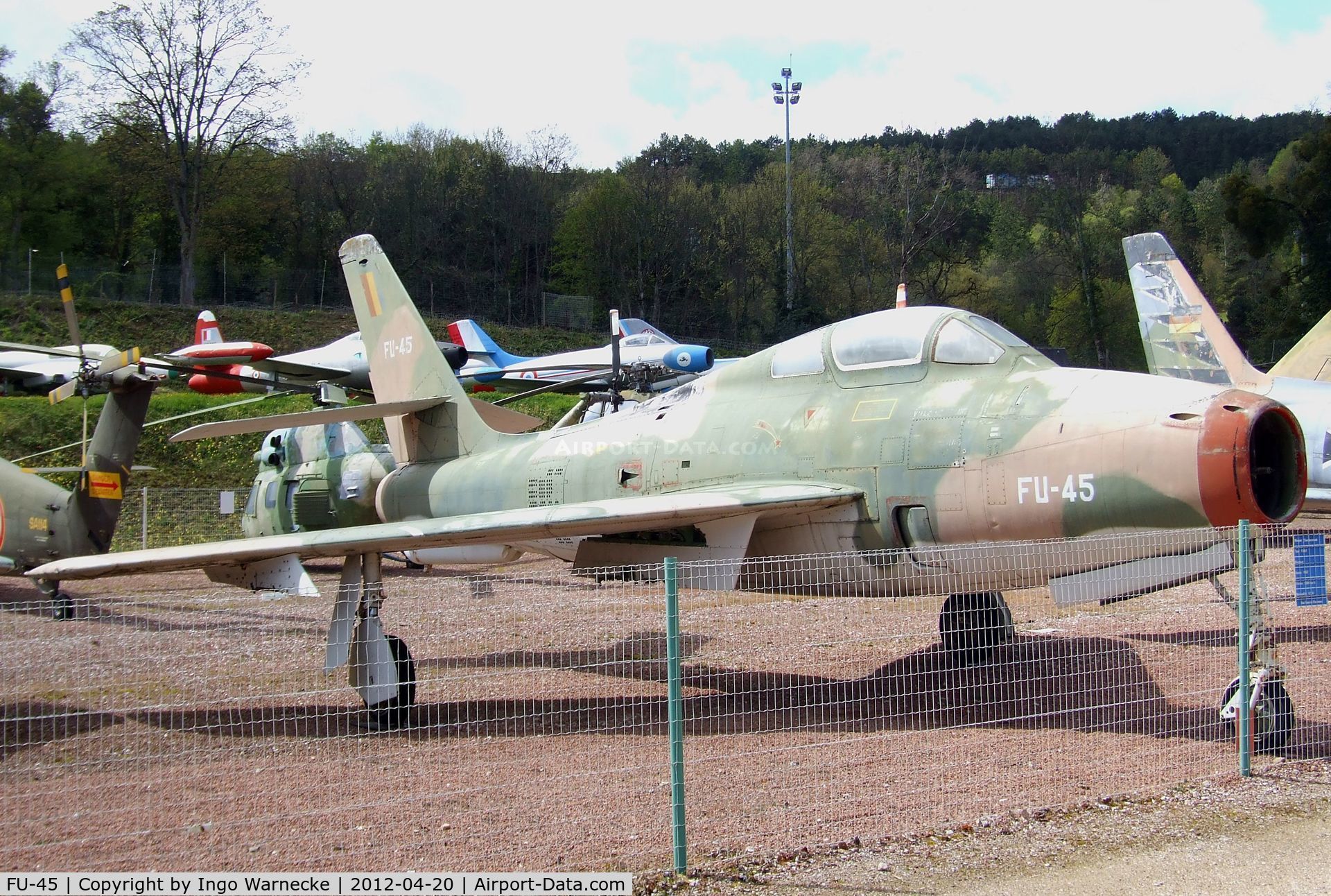 FU-45, Republic F-84F Thunderstreak C/N Not found (FU-45/52-7210), Republic F-84F Thunderstreak at the Musee de l'Aviation du Chateau, Savigny-les-Beaune