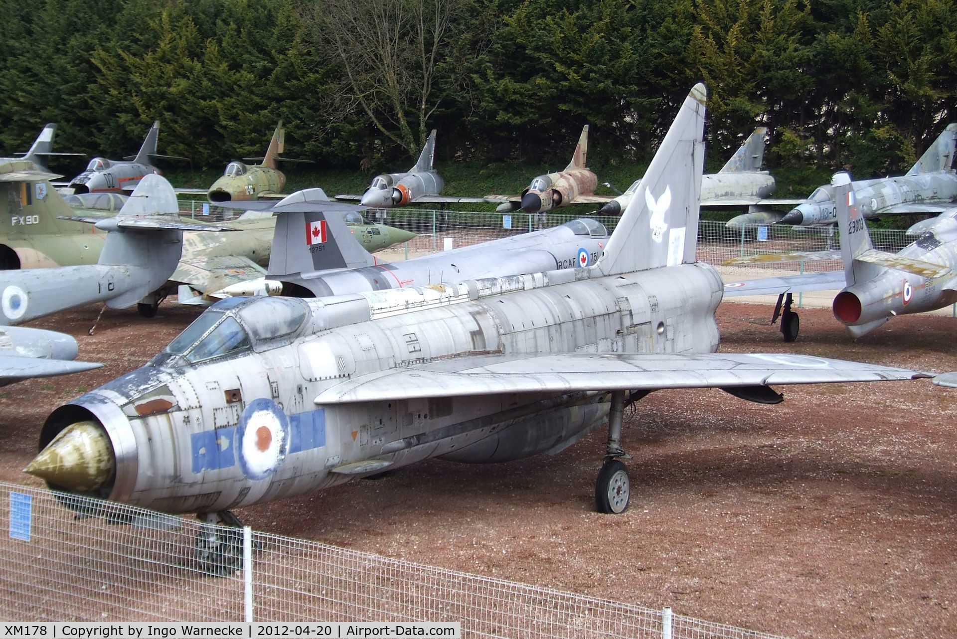 XM178, 1960 English Electric Lightning F.1A C/N 95065, English Electric Lightning F1A at the Musee de l'Aviation du Chateau, Savigny-les-Beaune