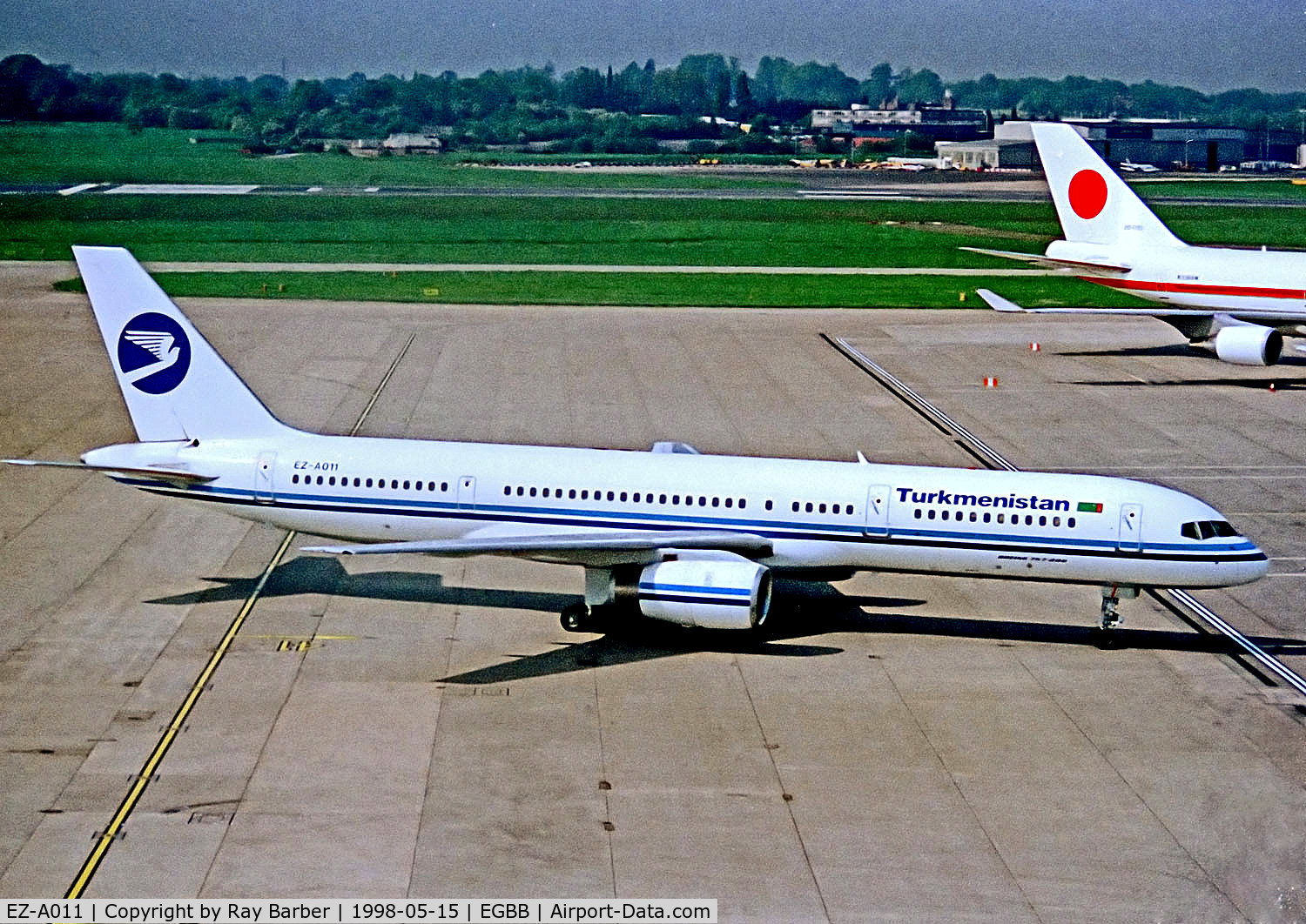 EZ-A011, 1996 Boeing 757-22K C/N 28336, EZ-A011   Boeing 757-22K [28336] (Turkmenistan Airlines) Birmingham Int'l~G 15/05/1998