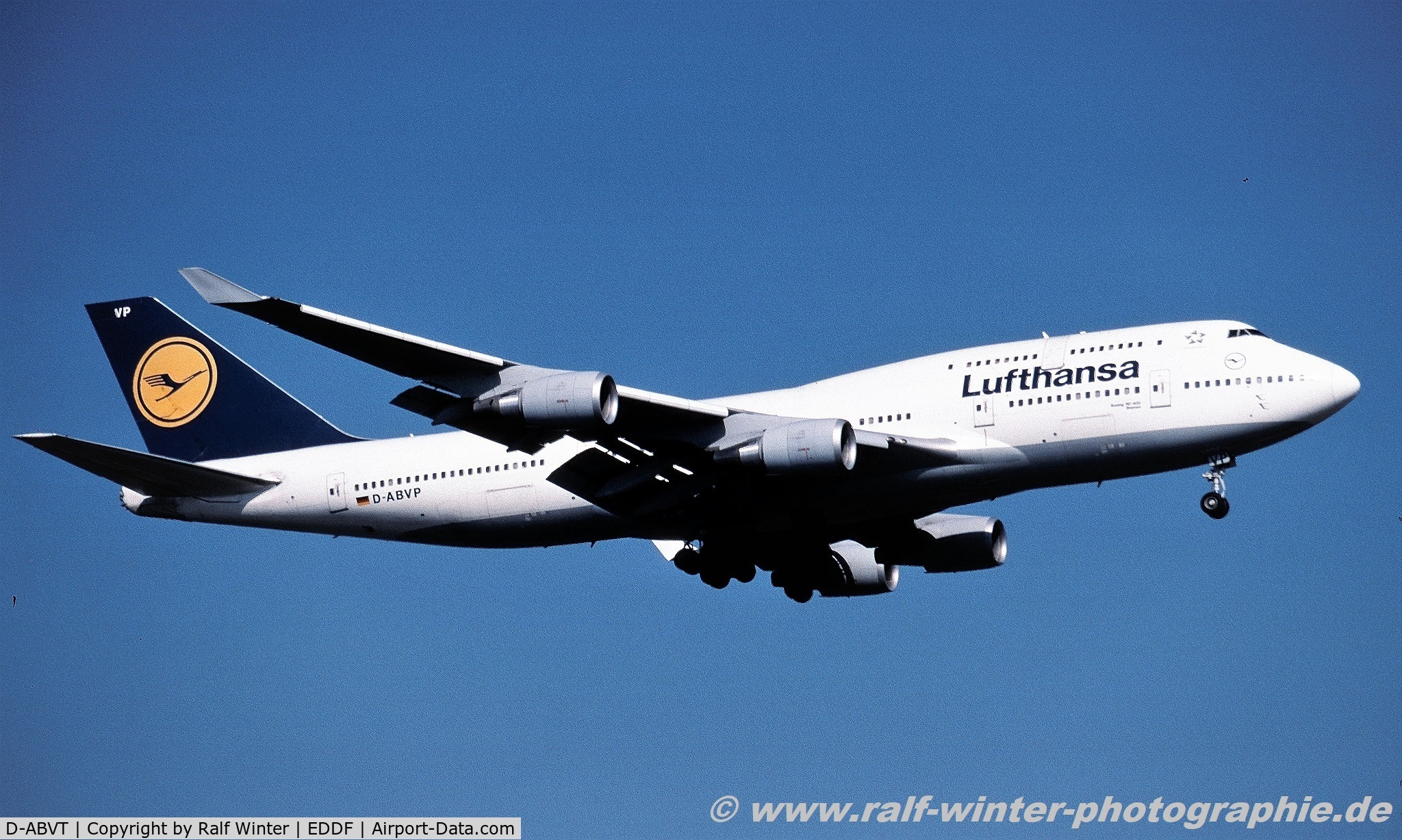 D-ABVT, 1997 Boeing 747-430 C/N 28287, Boeing 747-430 - LH DLH Lufthansa 'Rheinland-Pfalz' - 28287 - D-ABVT - 23.07.1996 - FRA
