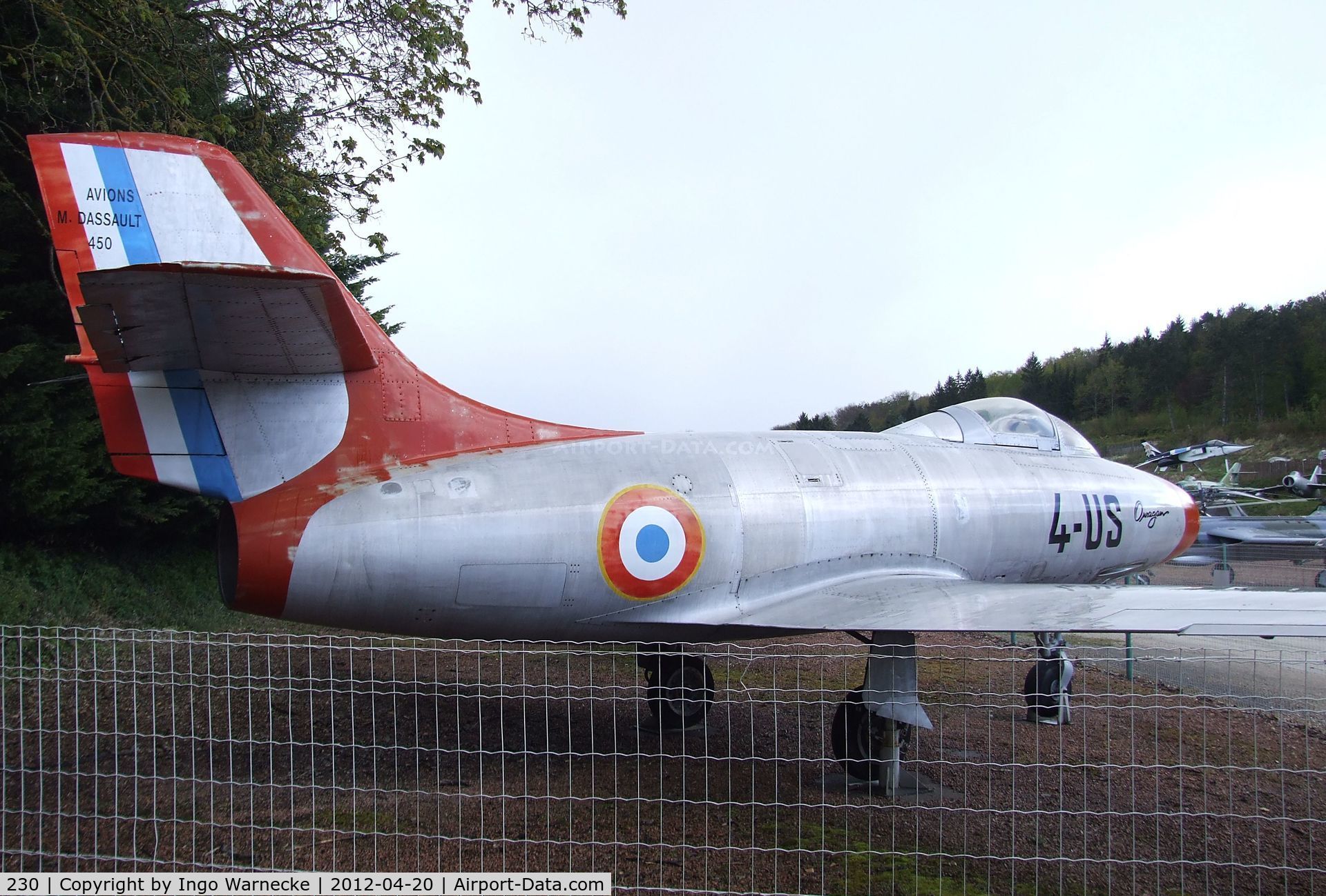 230, Dassault MD-450 Ouragan C/N 230, Dassault MD.450 Ouragan at the Musee de l'Aviation du Chateau, Savigny-les-Beaune