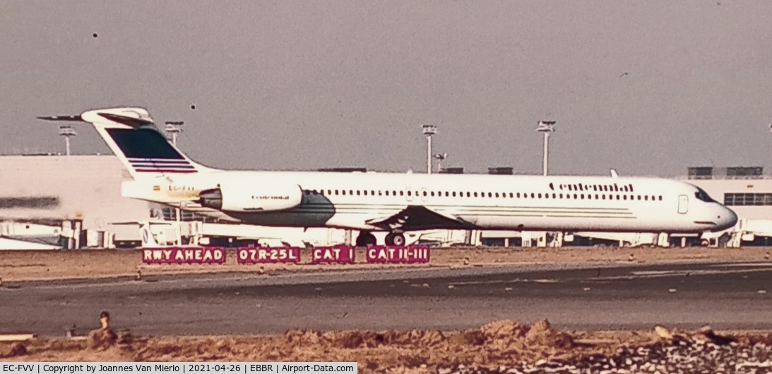 EC-FVV, 1988 McDonnell Douglas MD-83 C/N 49708, scan from slide