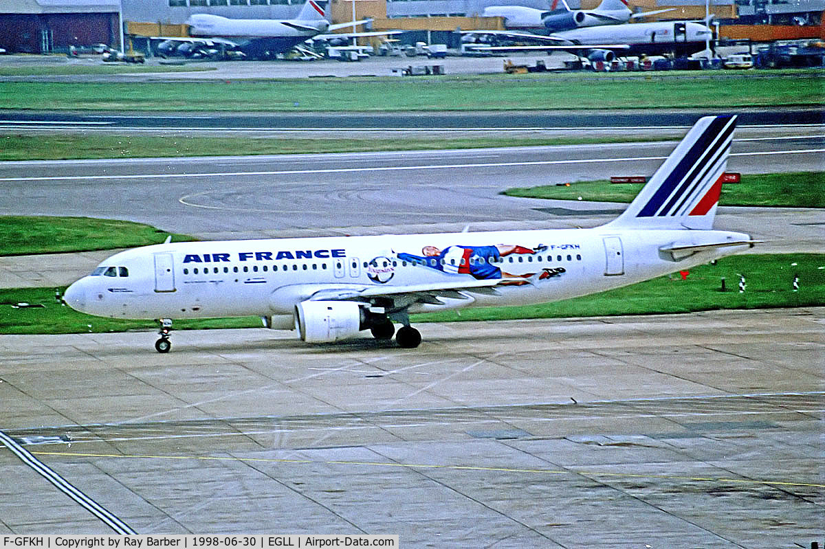 F-GFKH, 1989 Airbus A320-211 C/N 0061, F-GFKH   Airbus A320-211 [0061] (Air France) Heathrow~G 30/06/1998