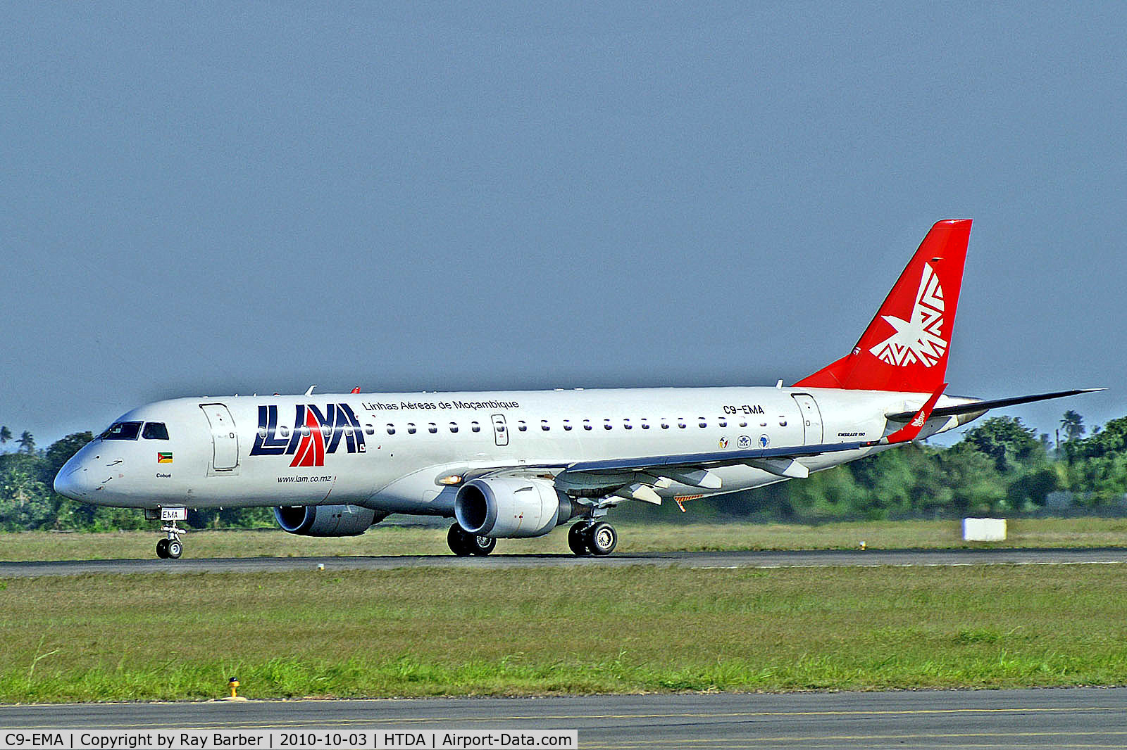 C9-EMA, 2009 Embraer ERJ-190-100IGW C/N 19000301, C9-EMA   Embraer ERJ-190-100IGW, [19000301] (LAM-Linhas Aereas de Mocambique) Dar Es Salaam~5H 03/10/2010