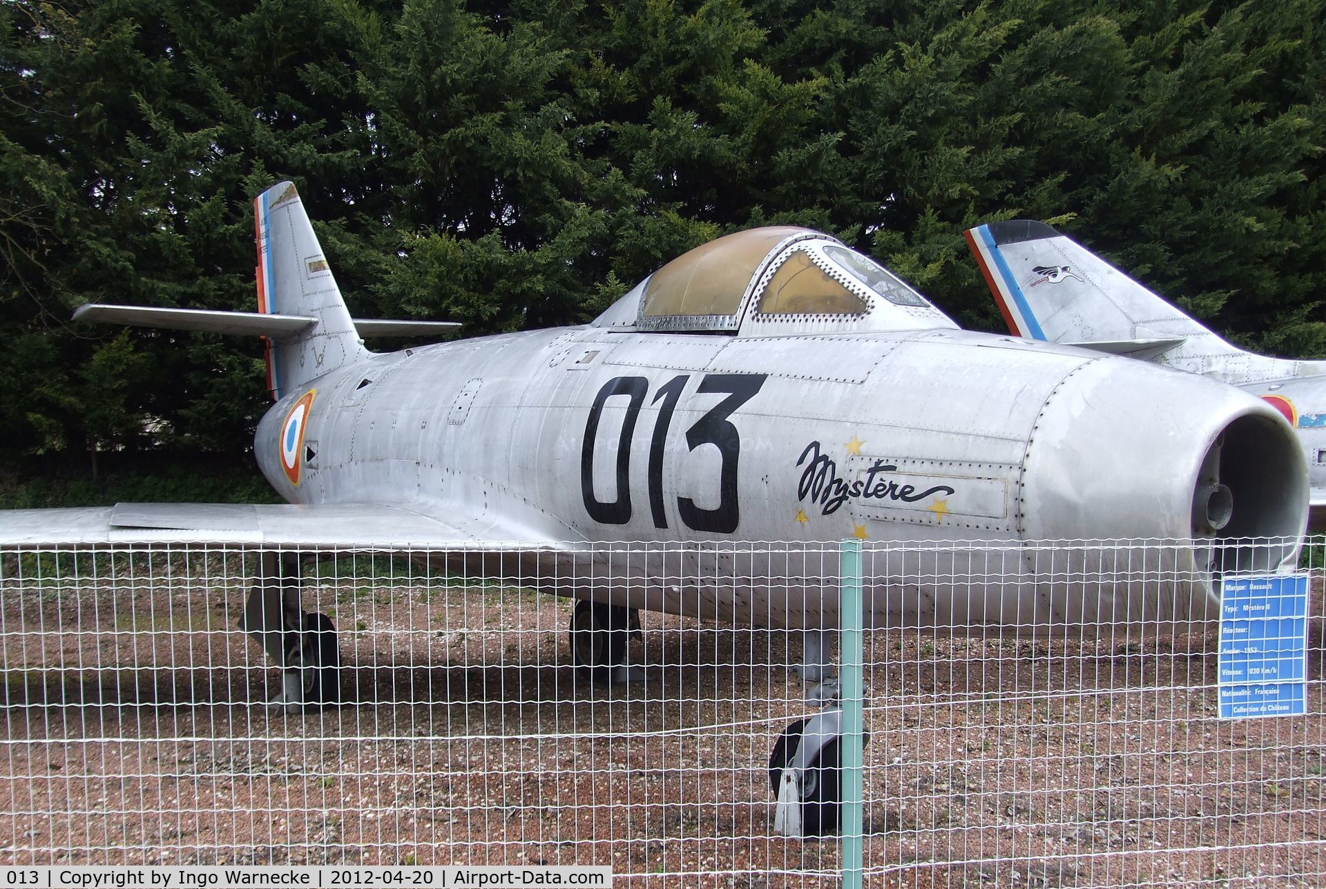 013, Dassault Mystere IIC C/N 013, Dassault Mystere II C at the Musee de l'Aviation du Chateau, Savigny-les-Beaune