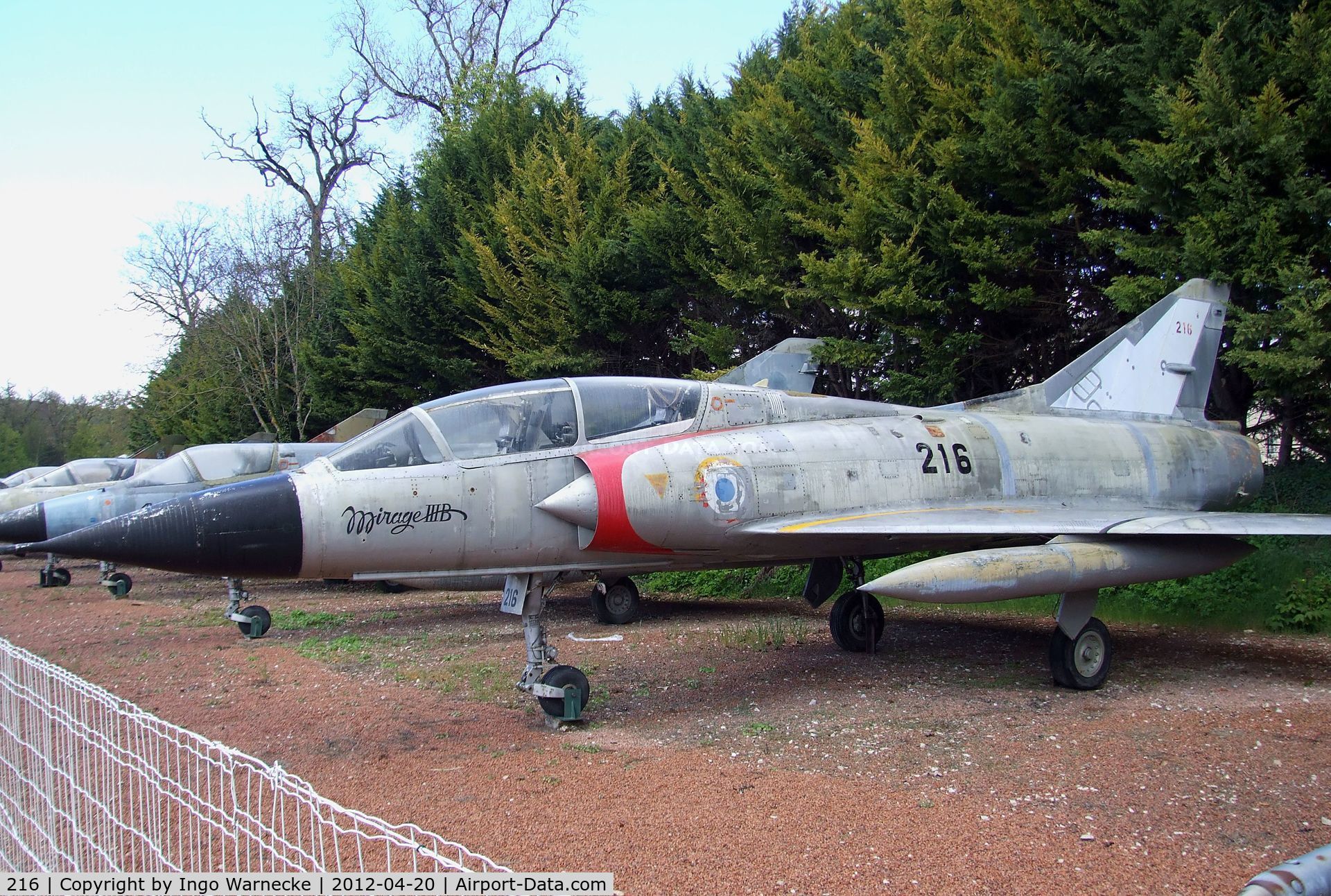 216, Dassault Mirage IIIB C/N 216, Dassault Mirage III B at the Musee de l'Aviation du Chateau, Savigny-les-Beaune