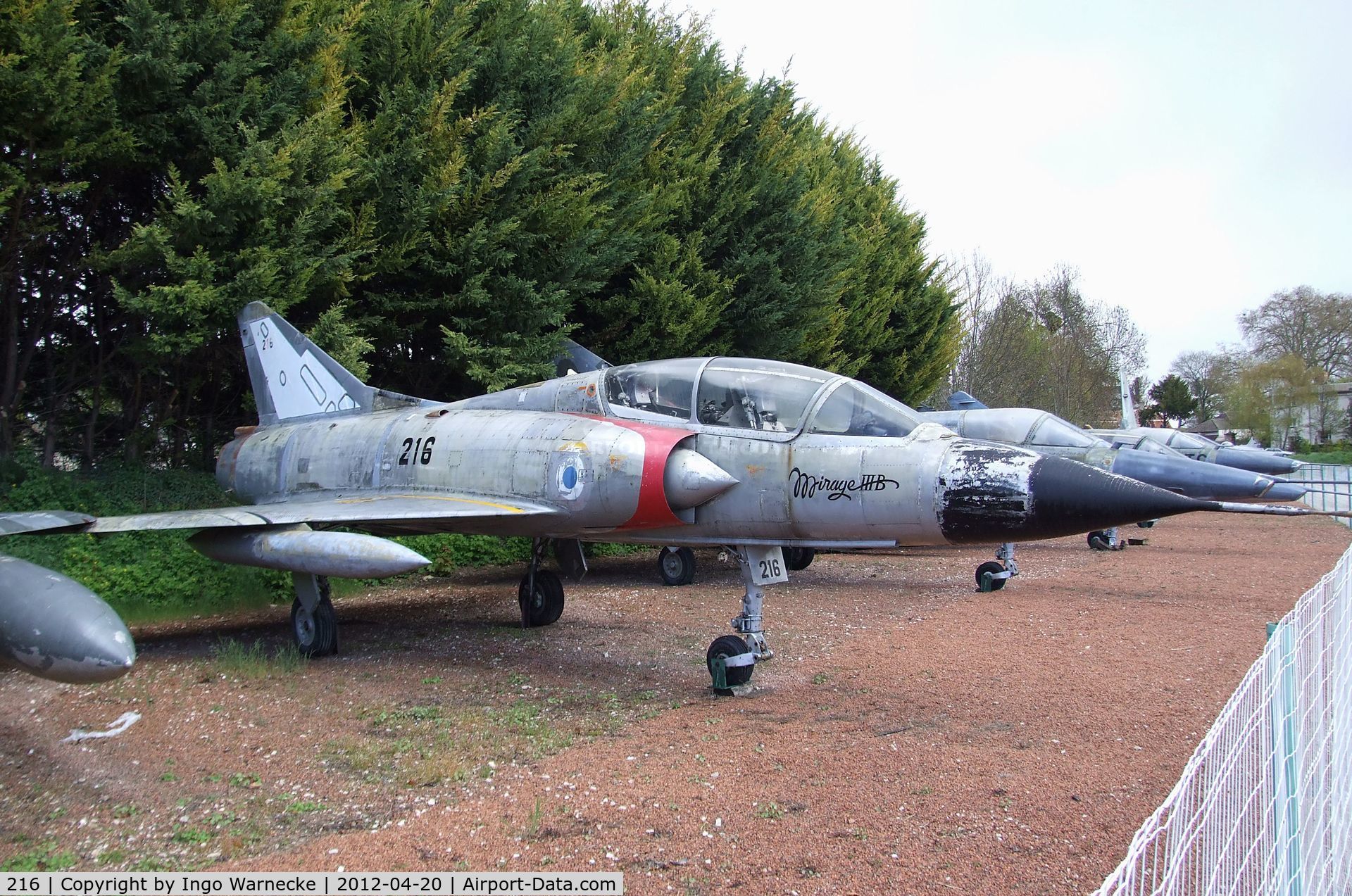 216, Dassault Mirage IIIB C/N 216, Dassault Mirage III B at the Musee de l'Aviation du Chateau, Savigny-les-Beaune