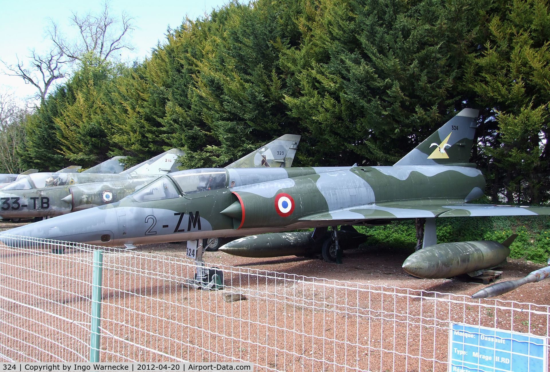 324, Dassault Mirage IIIR C/N 324, Dassault Mirage III R at the Musee de l'Aviation du Chateau, Savigny-les-Beaune