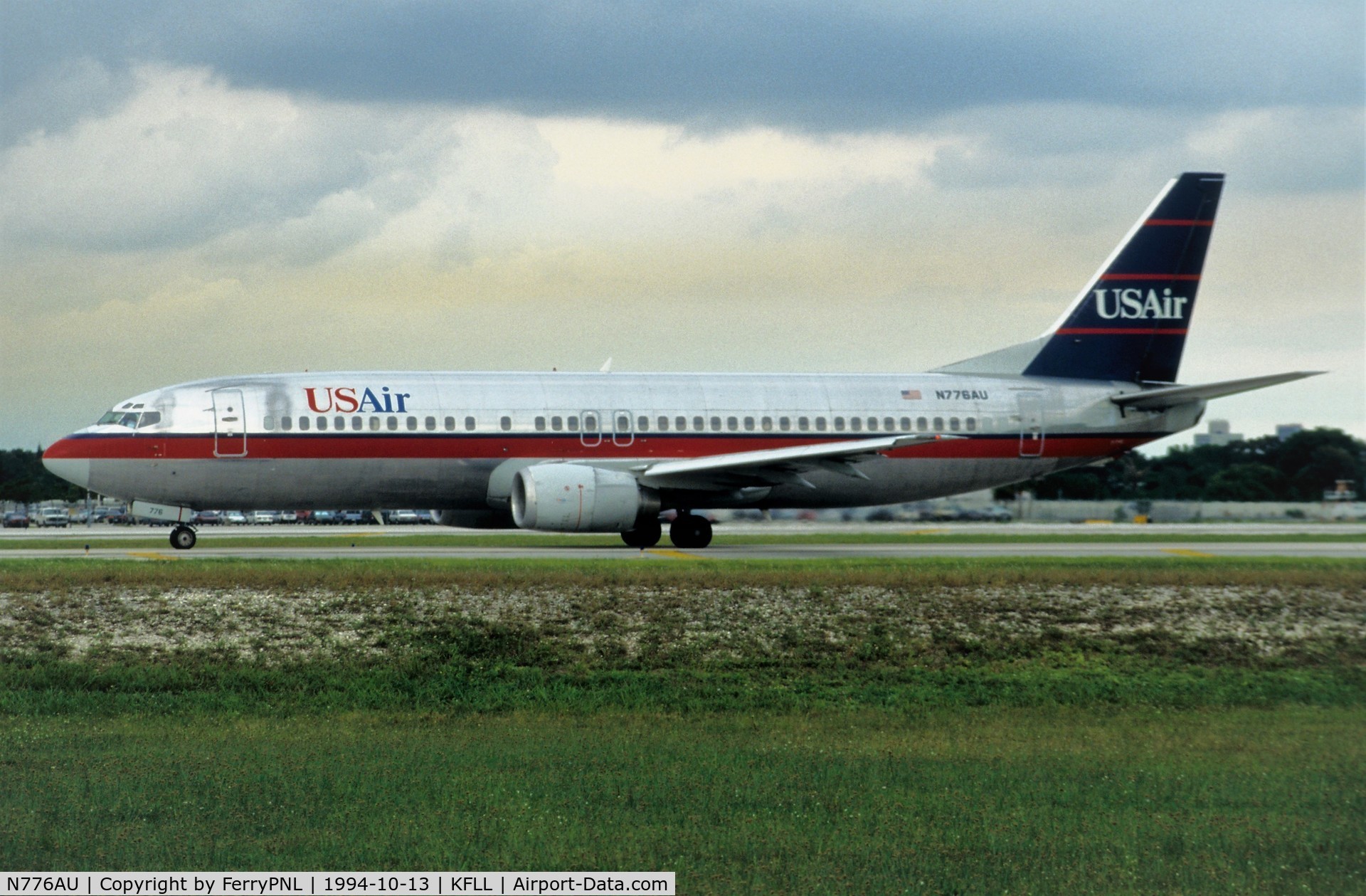 N776AU, 1990 Boeing 737-4B7 C/N 24934, USAir B734, spent its whole life with US and was wfu 2013.