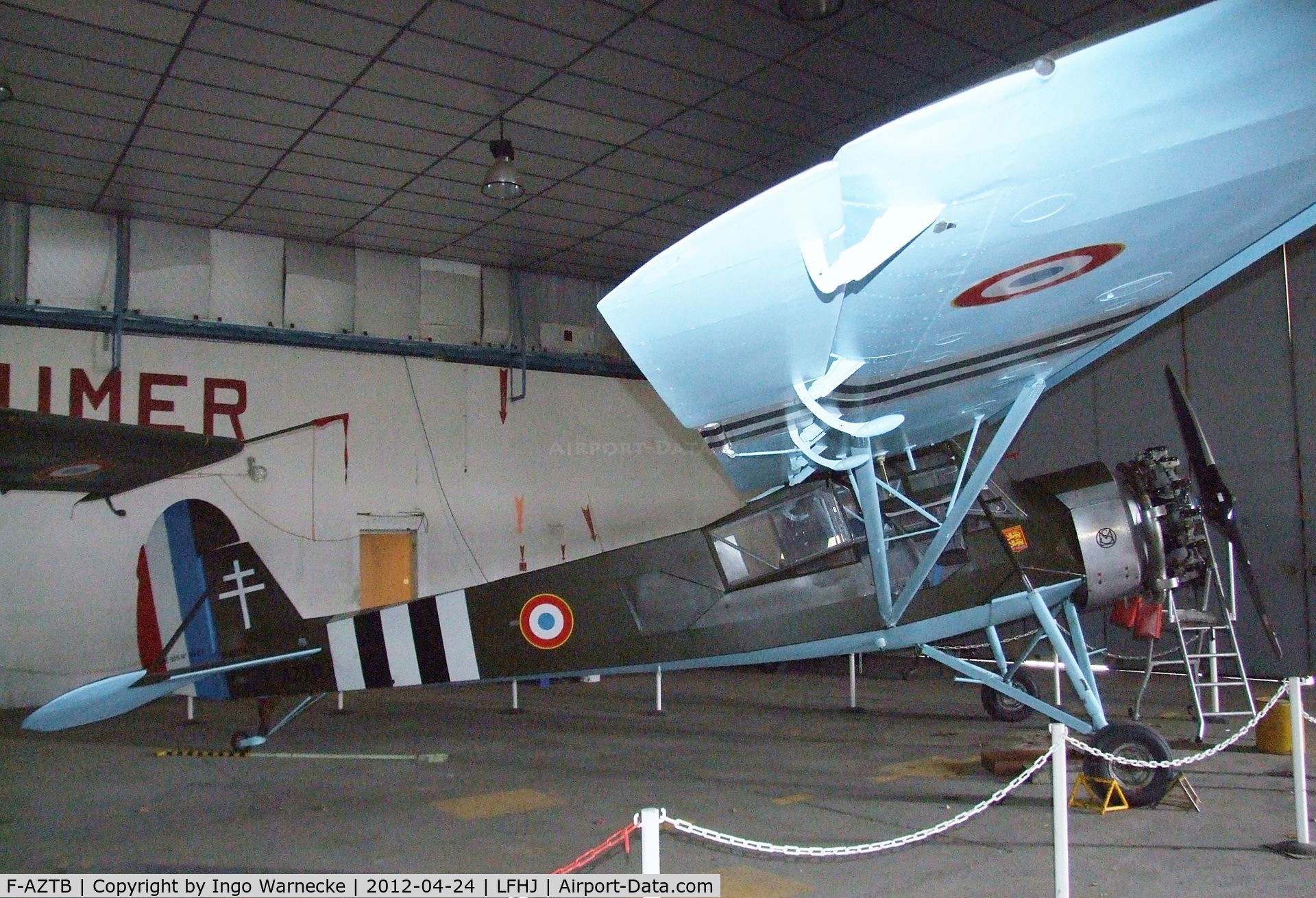 F-AZTB, Morane-Saulnier MS-505 Criquet C/N 23.20, Morane-Saulnier MS.505 Criquet (post-war french Fi 156 Storch with radial engine) at the EALC Musee de l'Aviation Clement Ader, Lyon-Corbas