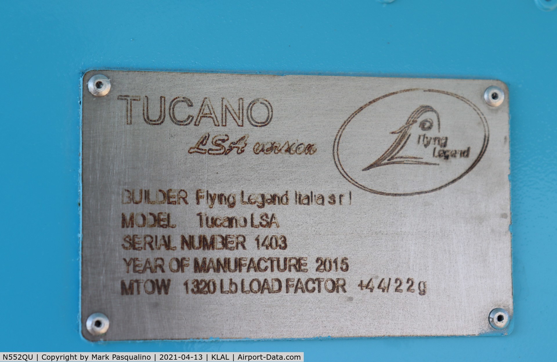 N552QU, 2015 Short Tucano LSA C/N 1403, Tucano LSA