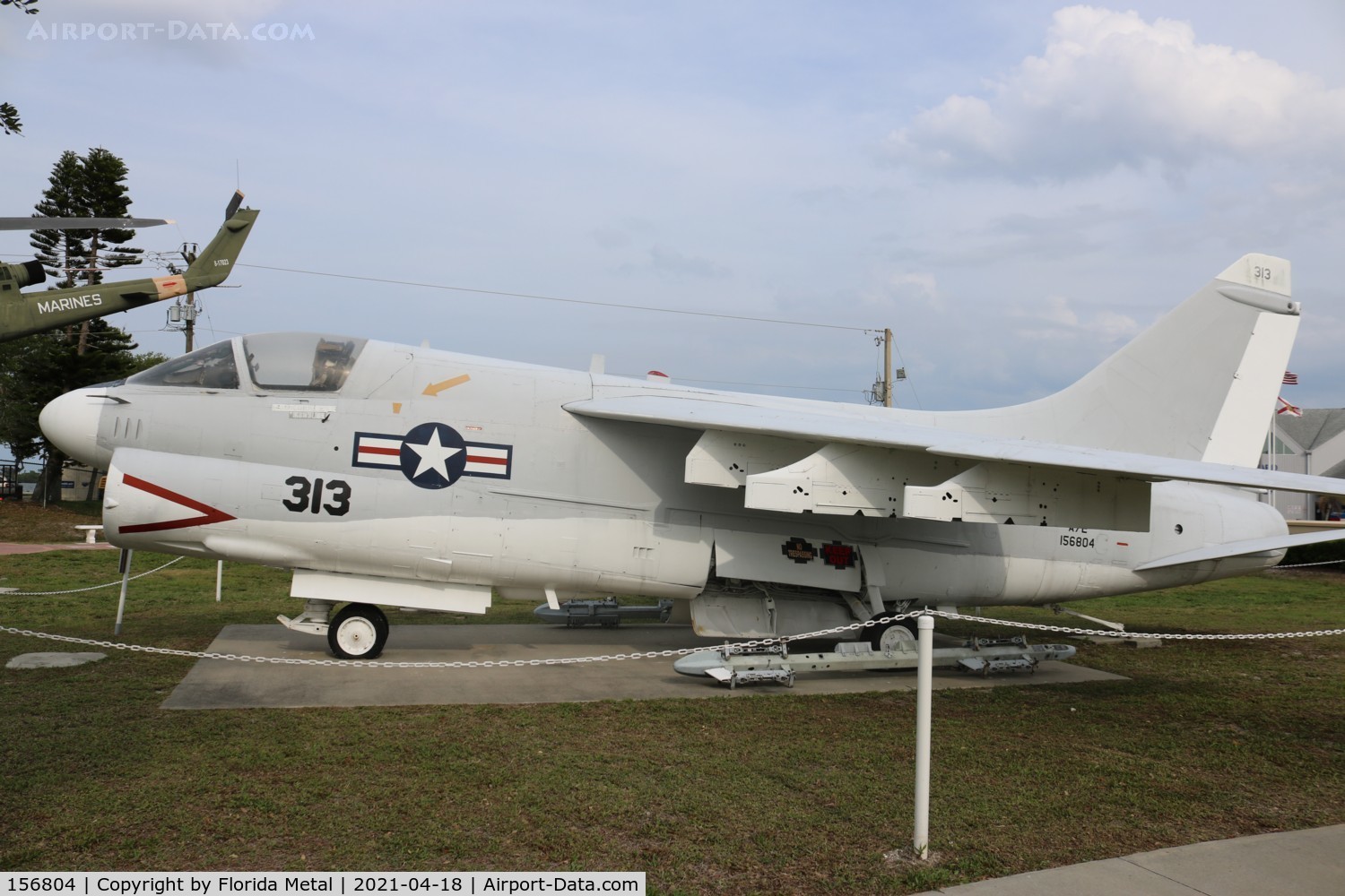 156804, LTV A-7E Corsair II C/N E-071, gate guard - Merritt Island Veterans Museum
