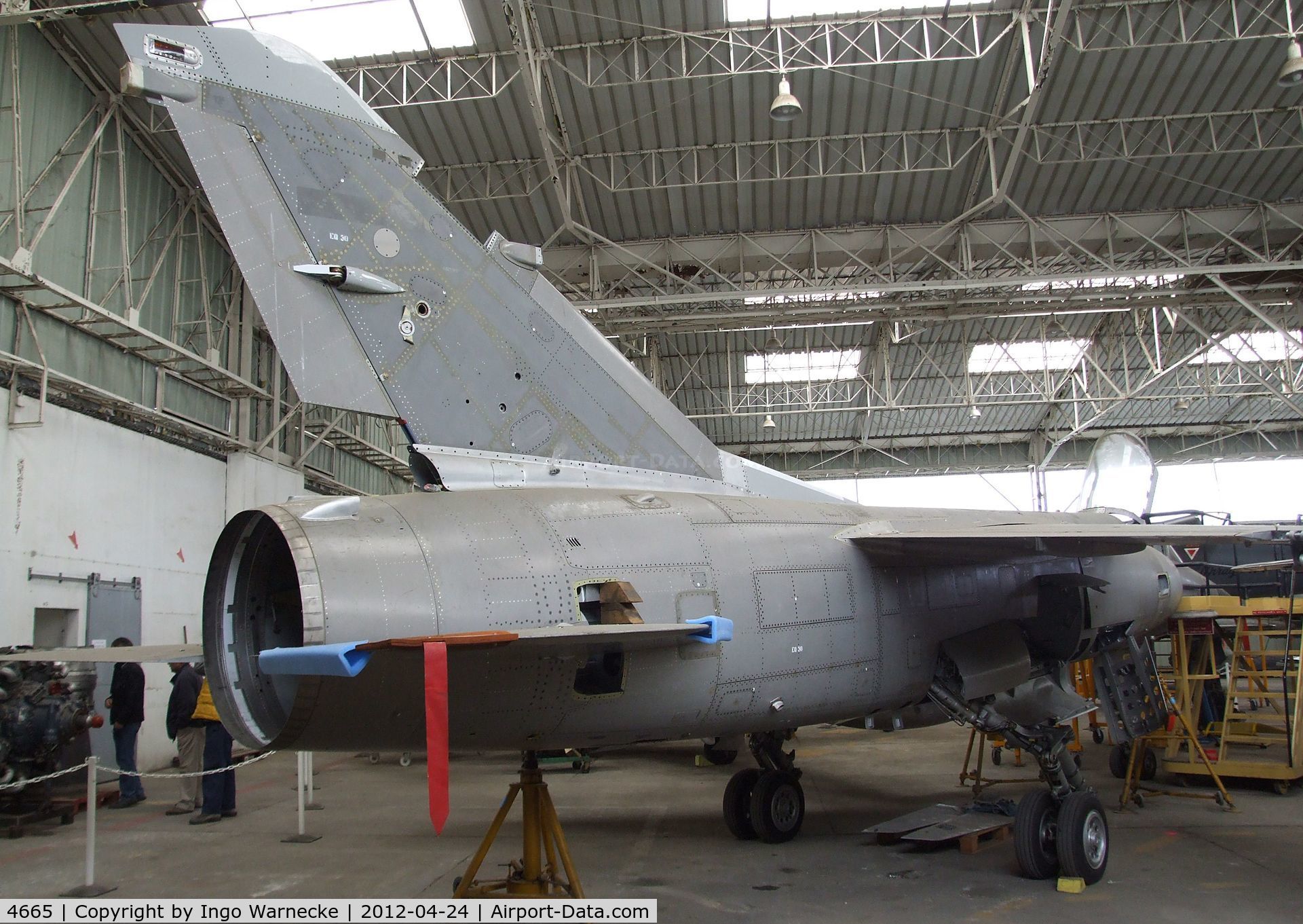 4665, Dassault Mirage F.1EQ6 C/N EQ30, Dassault Mirage F.1EQ being restored at the EALC Musee de l'Aviation Clement Ader, Lyon-Corbas