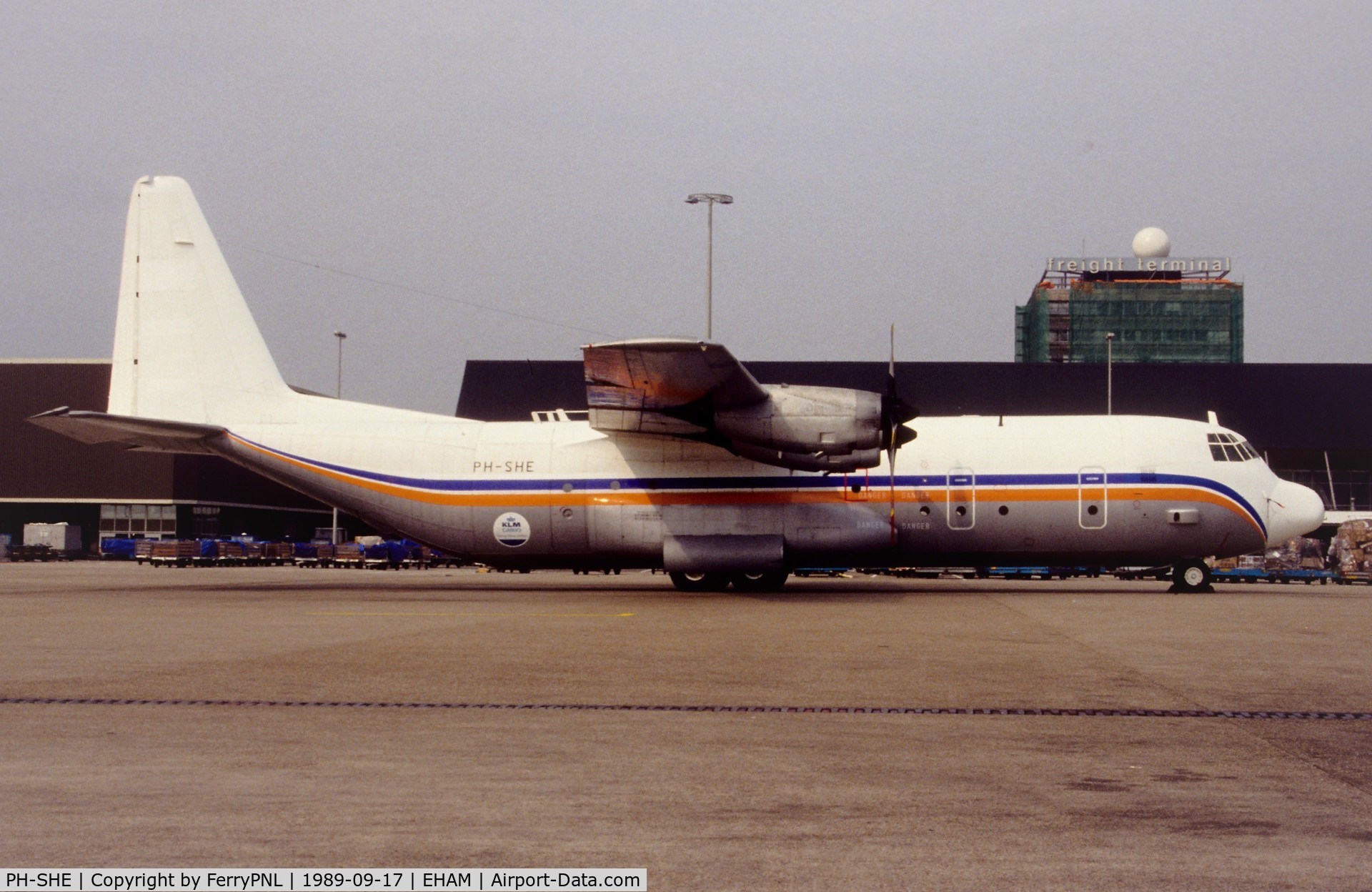 PH-SHE, 1981 Lockheed L-100-30 Hercules (L-382G) C/N 382-4895, Schreiner Airways L100 operating on behalf of KLM Cargo