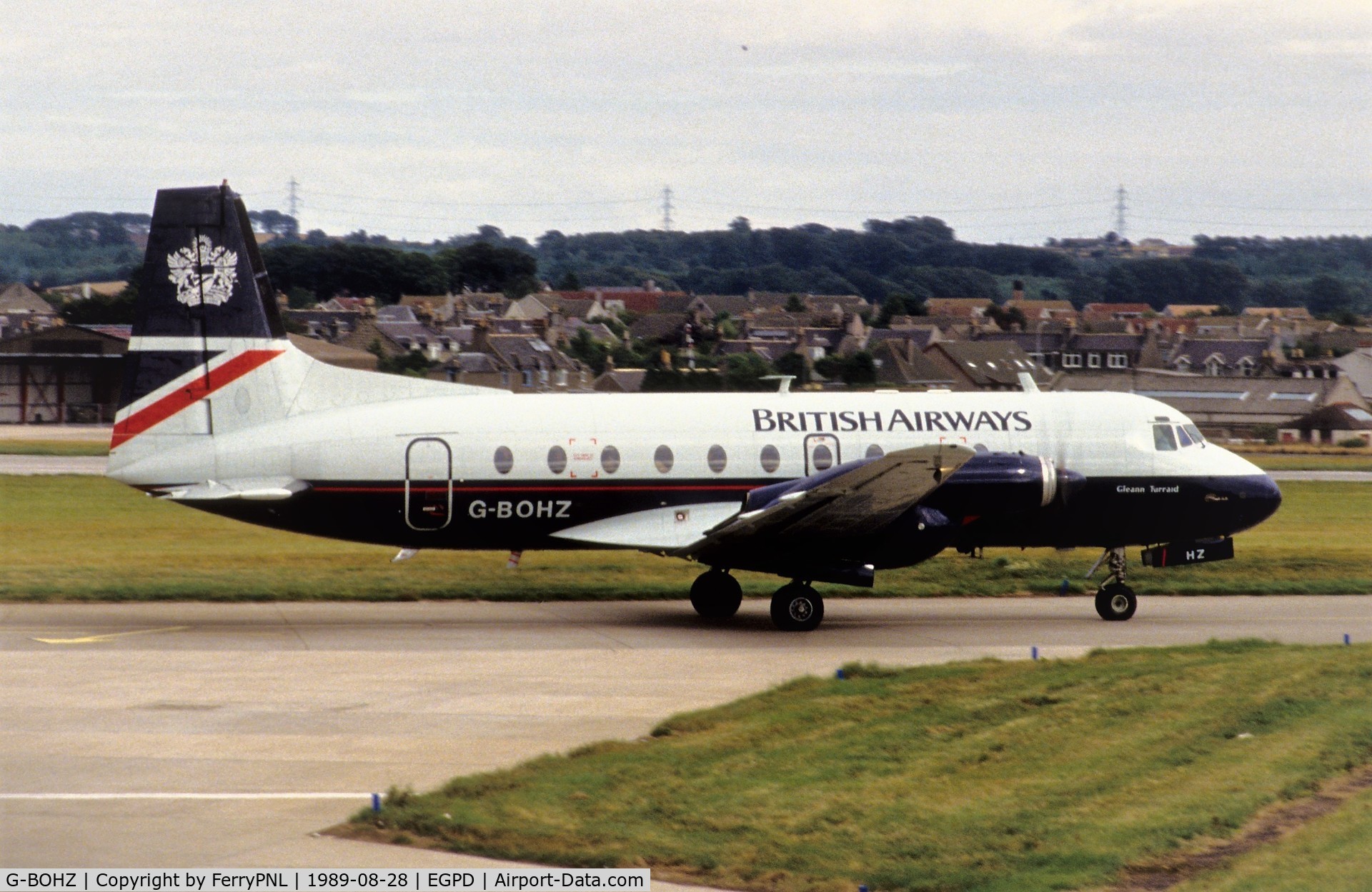 G-BOHZ, 1981 British Aerospace HS.748 Series 2B C/N 1785, BA HS748 departing ABZ