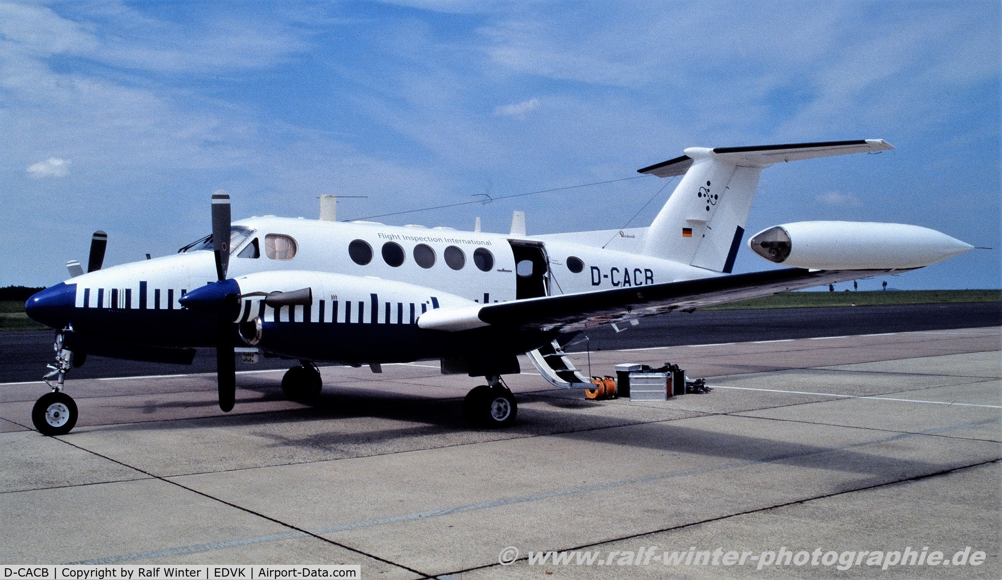 D-CACB, Beech B200T King Air King Air C/N BT-27, Beechcraft B200 King Air - Aerodata Flight Inspection - BT-27 - D-CACB - 1997 - EDVK