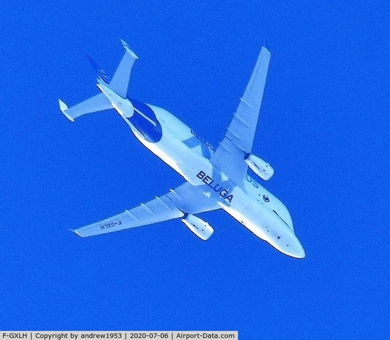 F-GXLH, 2019 Airbus A330-734L Beluga XL C/N 1853, F-GXLH over the Bristol Channel.