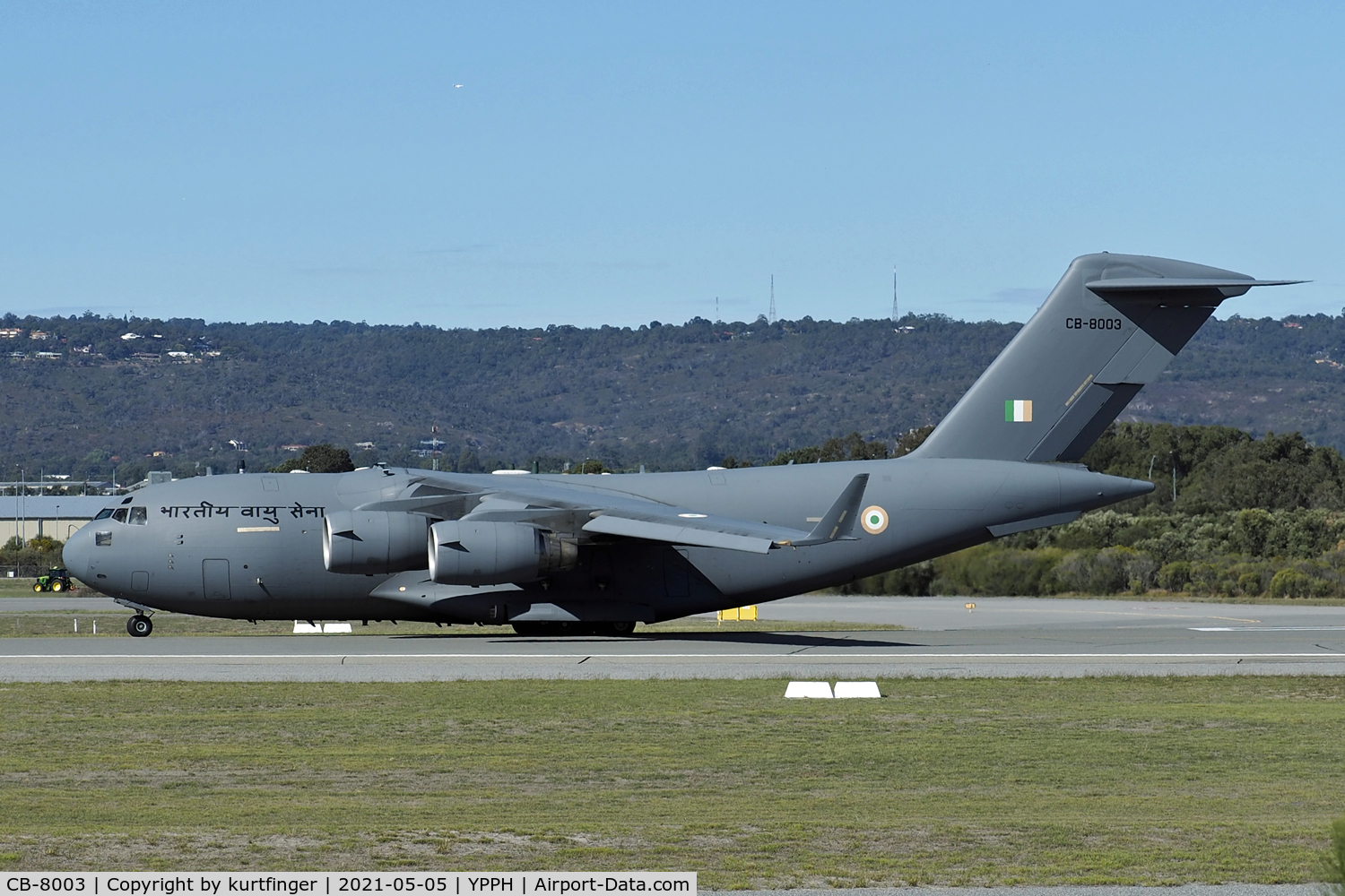 CB-8003, 2013 Boeing C-17A Globemaster III C/N F-259, Boeing C-17A Globemaster III cn 50260_F-259. Indian Air Force CB-8003, YPPH 05 May 2021