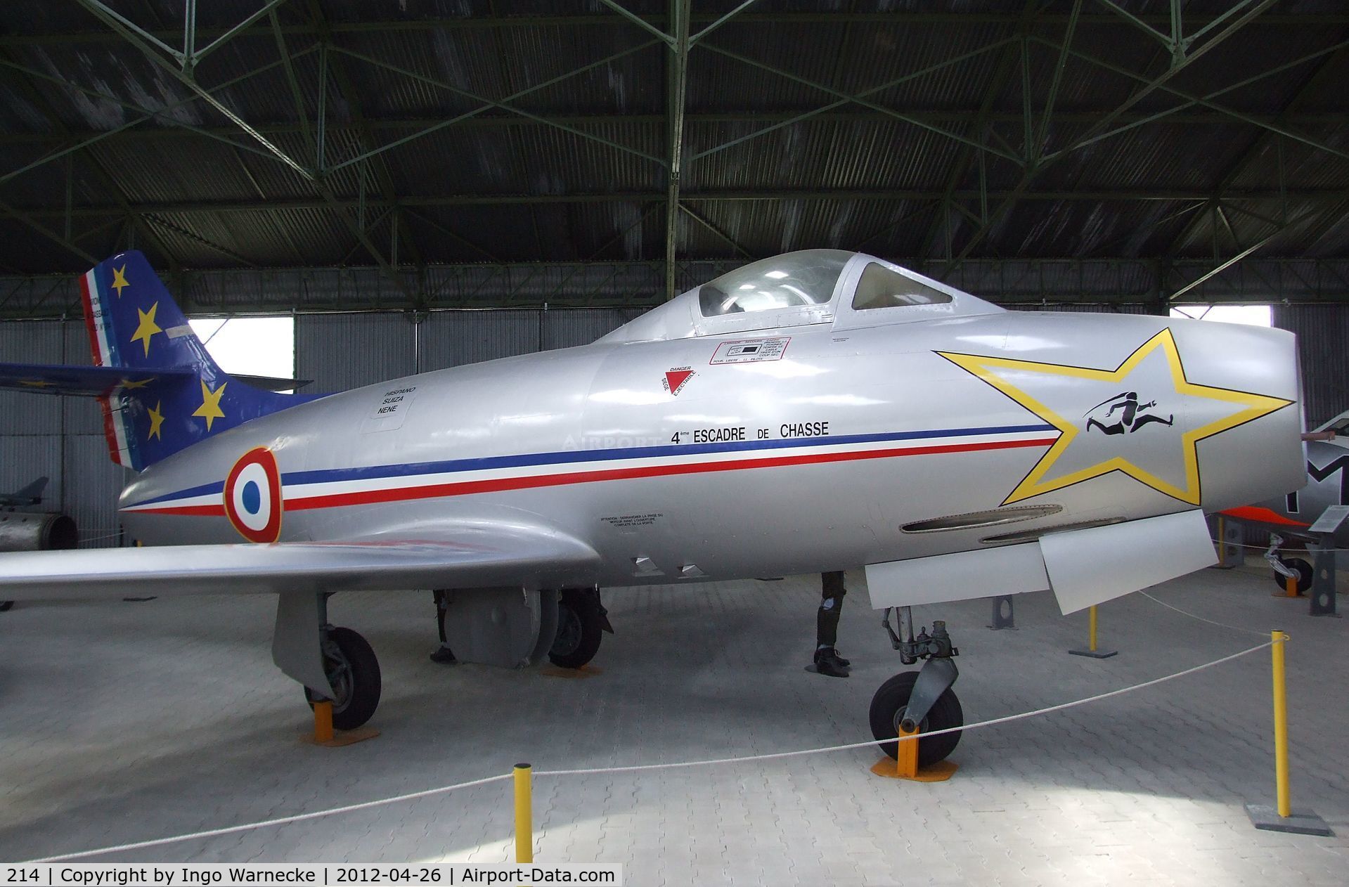 214, Dassault MD-450 Ouragan C/N 214, Dassault MD.450 Ouragan at the Musée Européen de l'Aviation de Chasse, Montelimar Ancone airfield