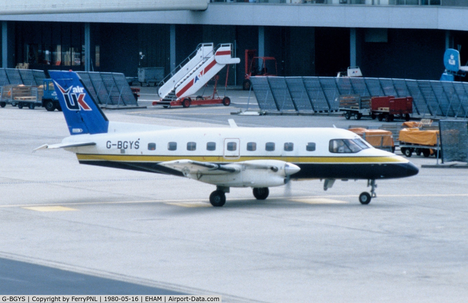 G-BGYS, 1979 Embraer EMB-110P2 Bandeirante C/N 110231, Air UK  Bandeirante still wearing Air Anglia livery