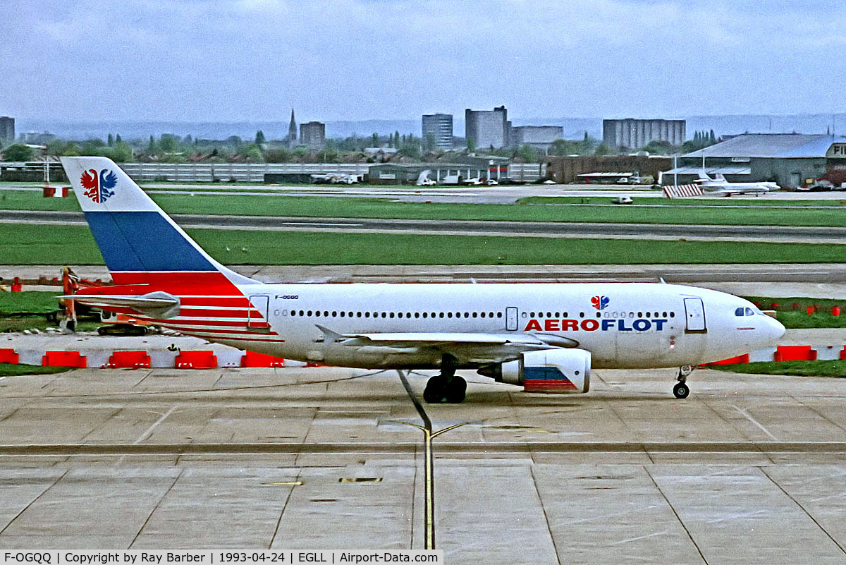 F-OGQQ, Airbus A310-308 C/N 592, F-OGQQ   Airbus A310-308 [592] (Aeroflot) Heathrow~G 24/04/1993