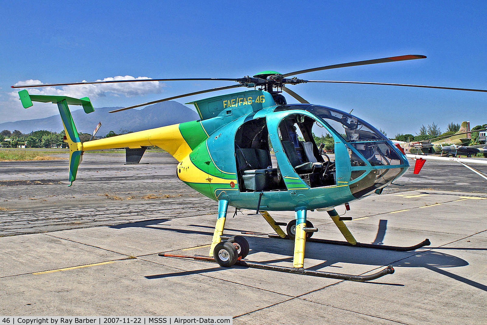 46, 1988 McDonnell Douglas MD 500E C/N 0308E, 46   (FAE/FAS-46) MD Helicopters MD500E [0308E] (El Salvador Air Force) San Salvador-Ilopango Int'l~YS 22/11/2007