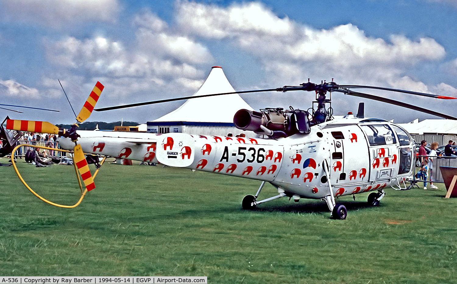A-536, 1969 Sud SE-3160 Alouette III C/N 1536, A-536   Aerospatiale SE.3160 Alouette III [1536] (Royal Netherlands Air Force) AAC Middle Wallop~G 14/05/1994