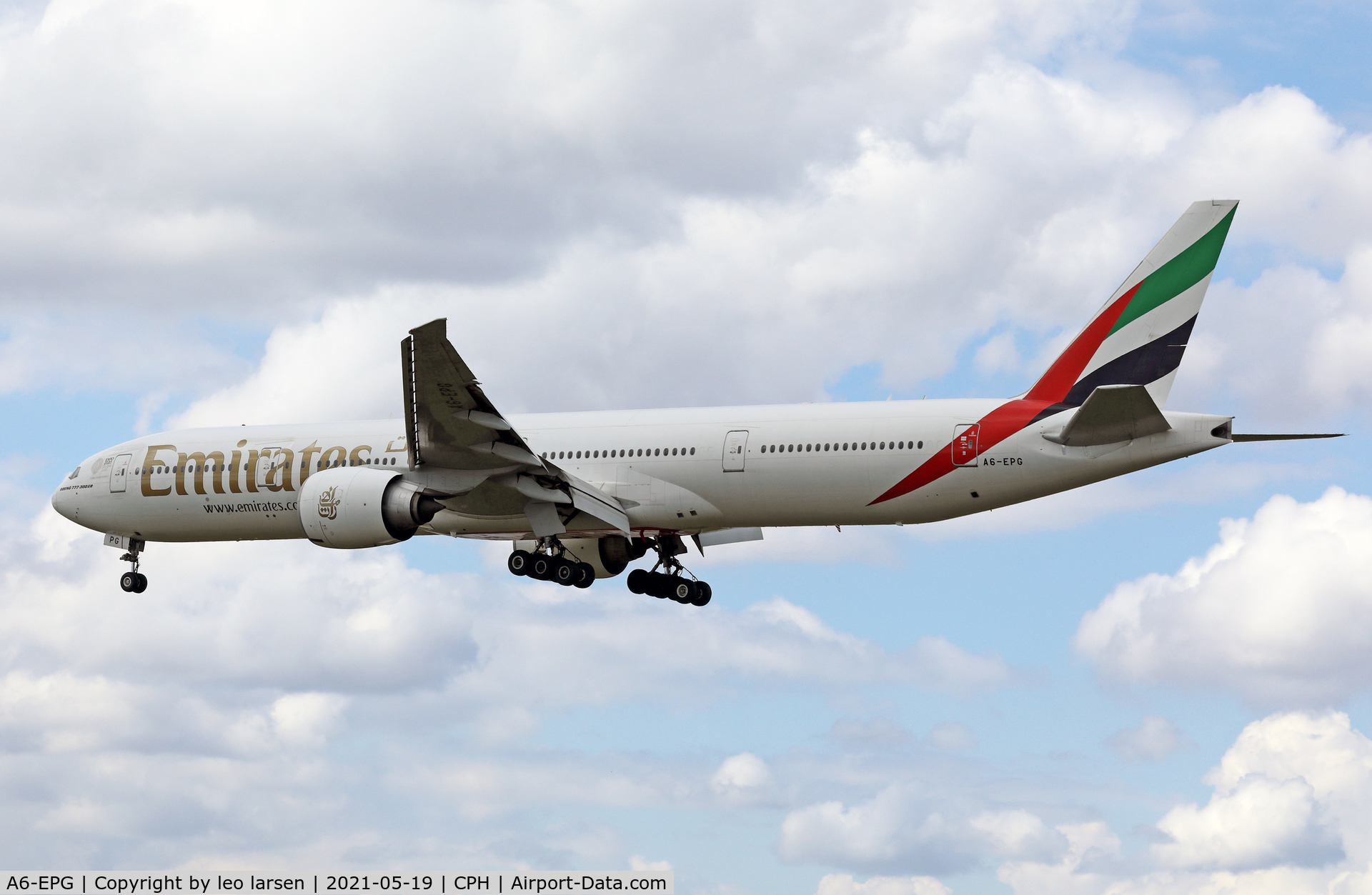 A6-EPG, 2015 Boeing 777-31H/ER C/N 42326, Copenhagen 19.5.2021