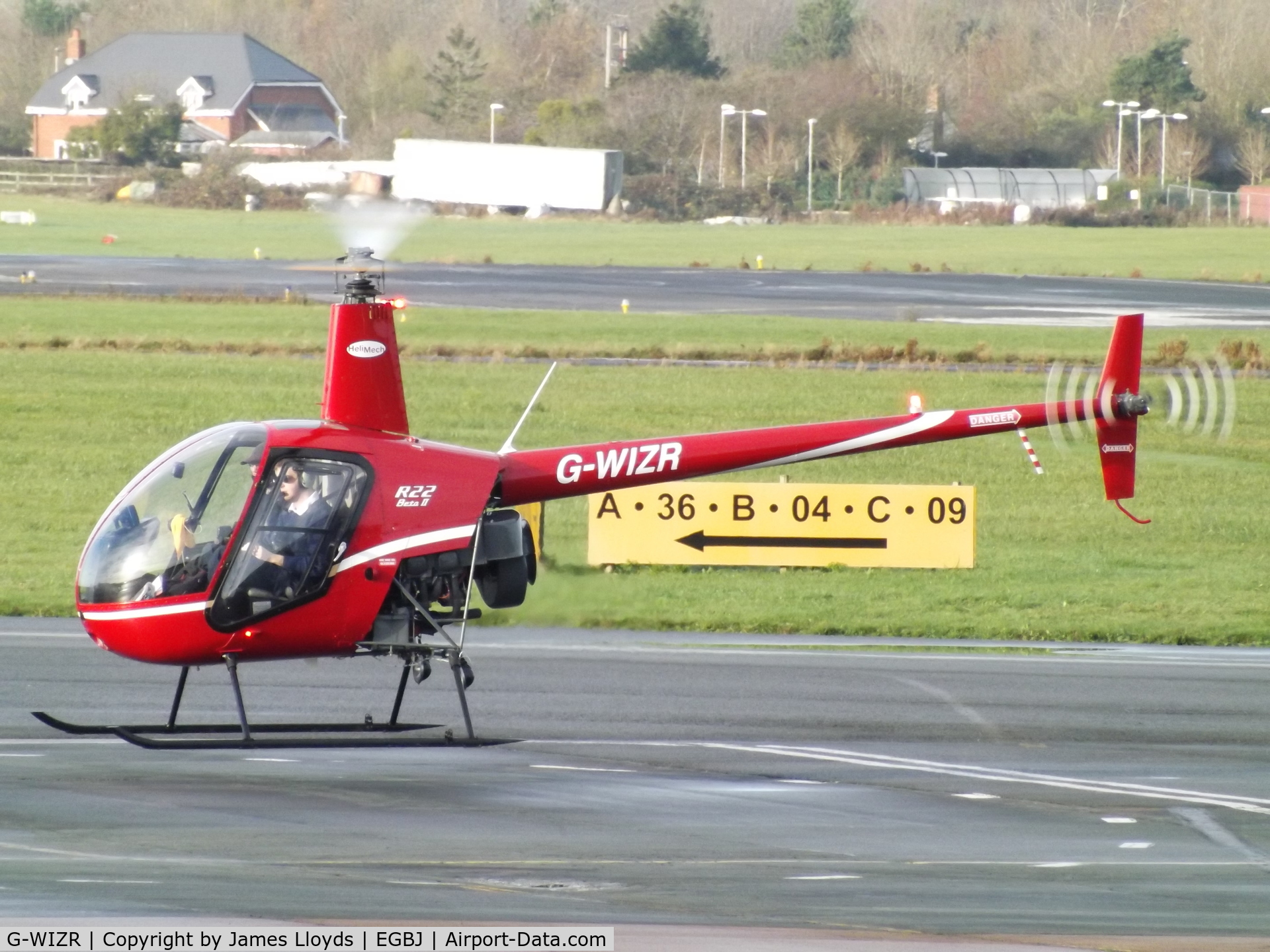 G-WIZR, 1998 Robinson R22 Beta II C/N 2799, At Gloucestershire Airport.
