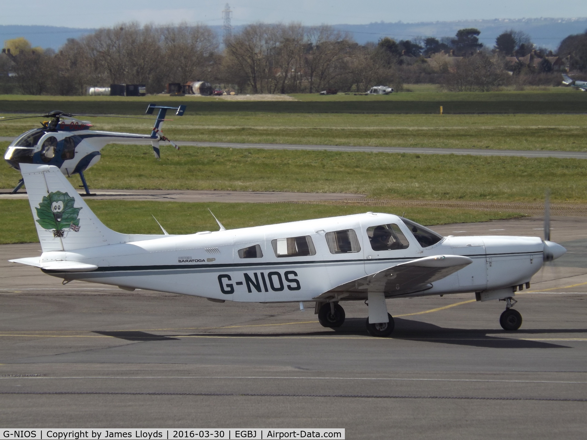 G-NIOS, 1985 Piper PA-32R-301 Saratoga SP C/N 32R-8513004, At Gloucestershire Airport.