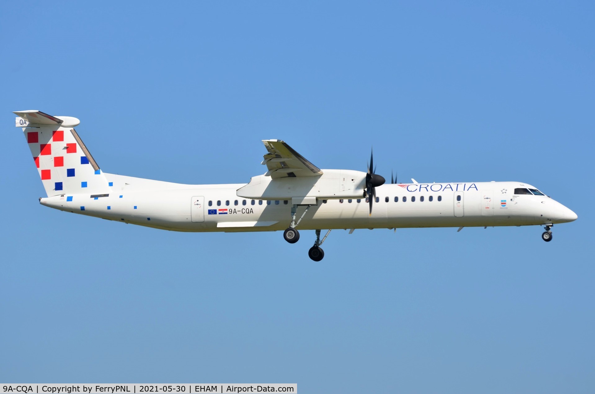 9A-CQA, 2008 De Havilland Canada DHC-8-402Q Dash 8 C/N 4205, Croatia DHC8 was the only turbo-prop this morning in AMS