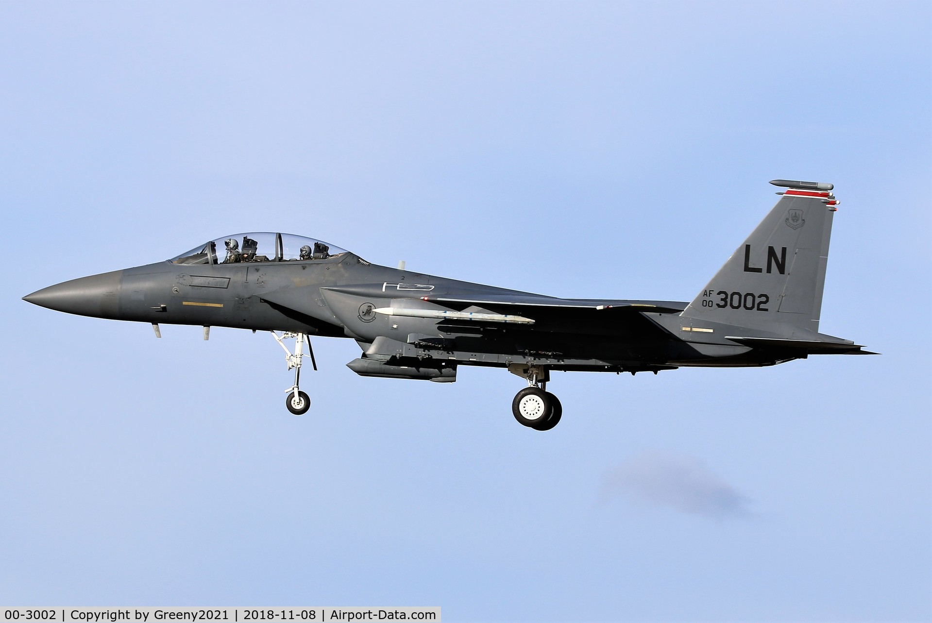 00-3002, 2000 McDonnell Douglas F-15E Strike Eagle C/N 1368/E229, Lakenheath
