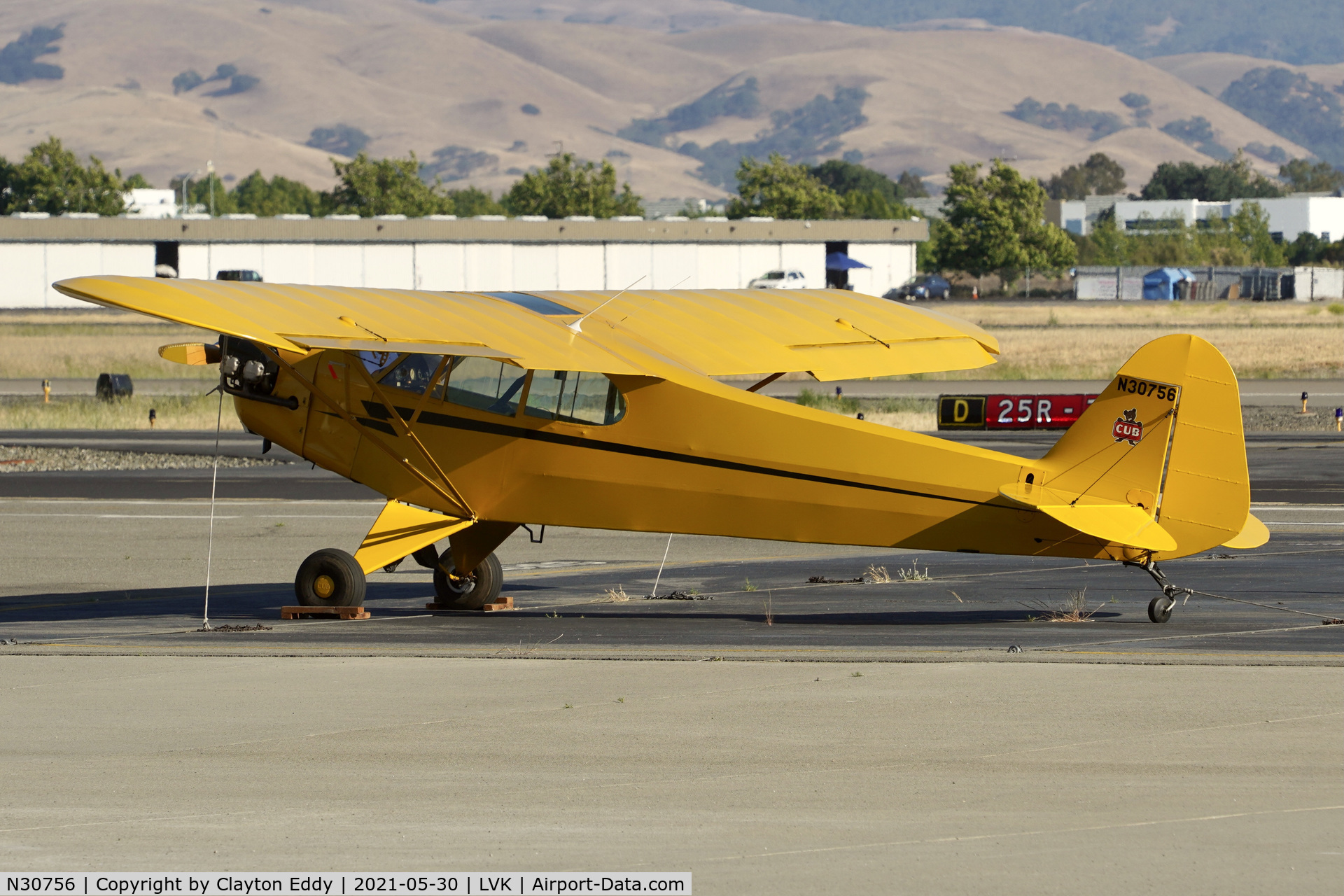 N30756, 1940 Piper J3C-65 Cub Cub C/N 5091, Livermore Airport California 2021.