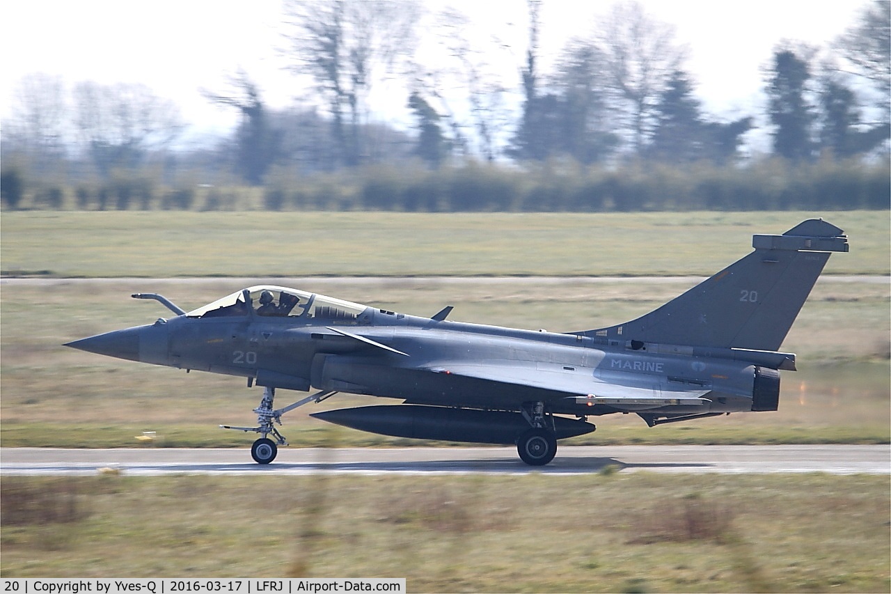 20, Dassault Rafale M C/N 20, Dassault Rafale M, Take off run rwy 08, Landivisiau Naval Air Base (LFRJ)