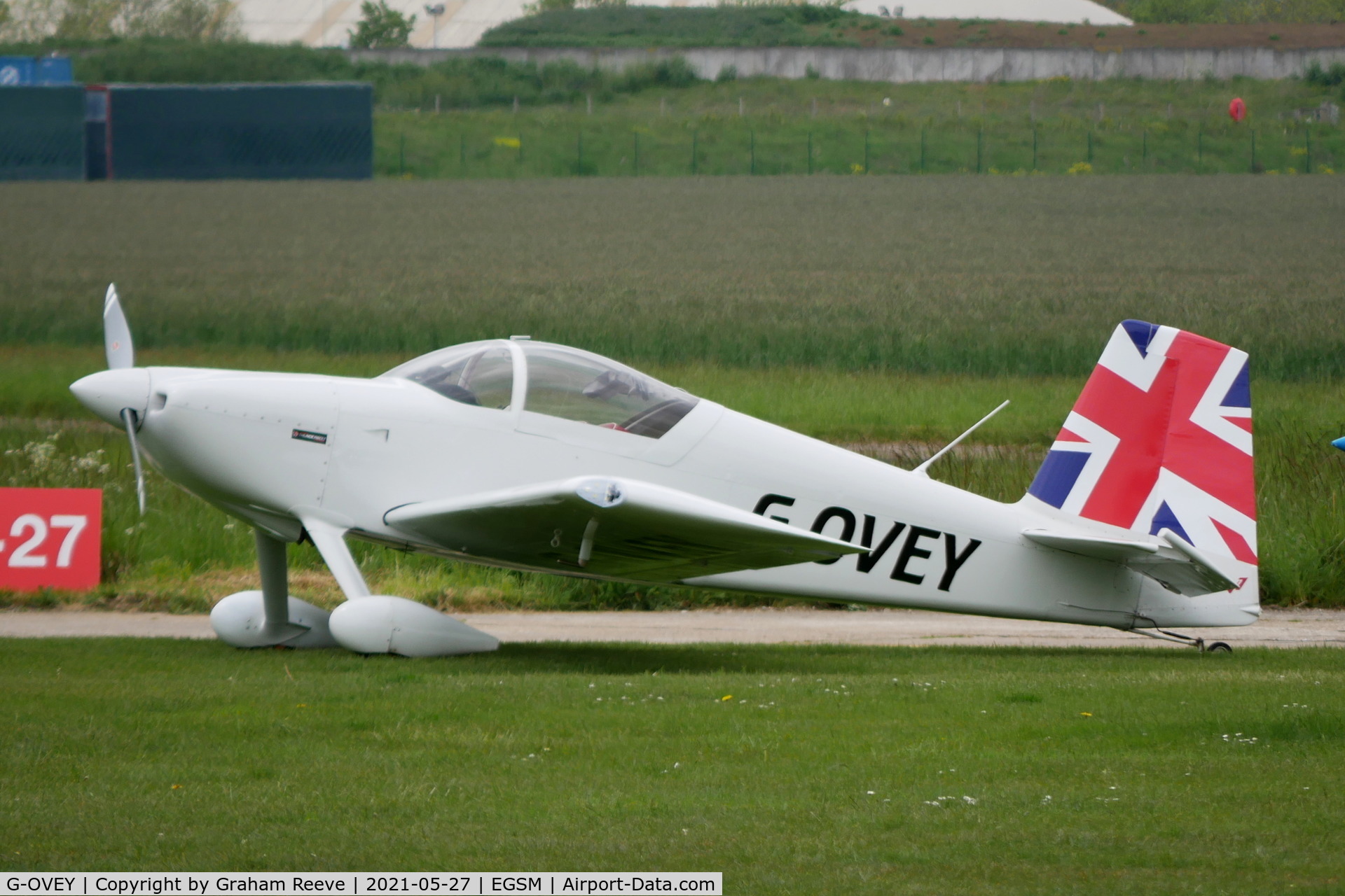 G-OVEY, 2020 Vans RV-7 C/N LAA 323-15557, Parked at Beccles.