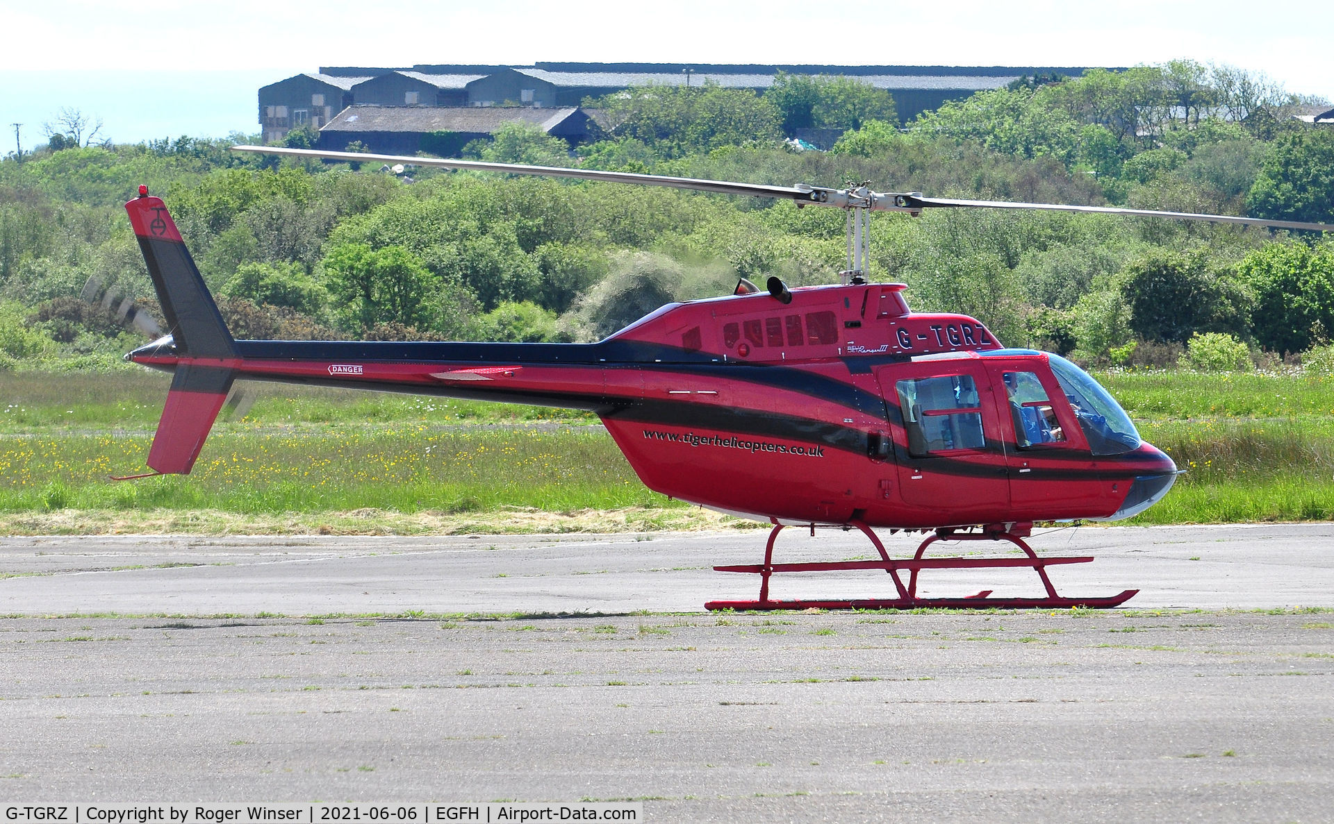 G-TGRZ, 1977 Bell 206B JetRanger II C/N 2288, Visiting helicopter.