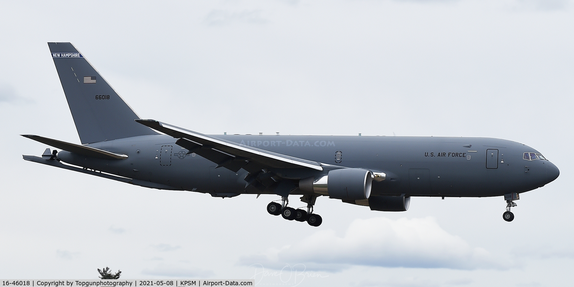 16-46018, 2016 Boeing KC-46A Pegasus C/N 34135, GOLD32 coming home to land