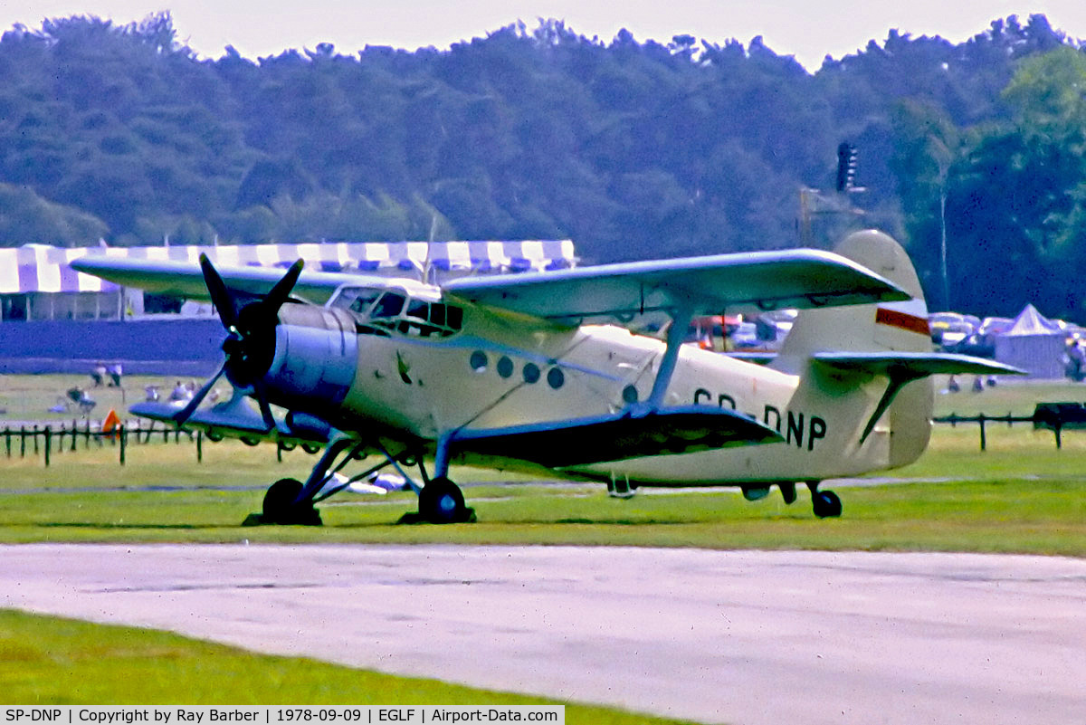 SP-DNP, Antonov An-2R C/N 1G148-60, SP-DNP   Antonov An-2R [1G148-60] Farnborough~G @ 09/09/1978