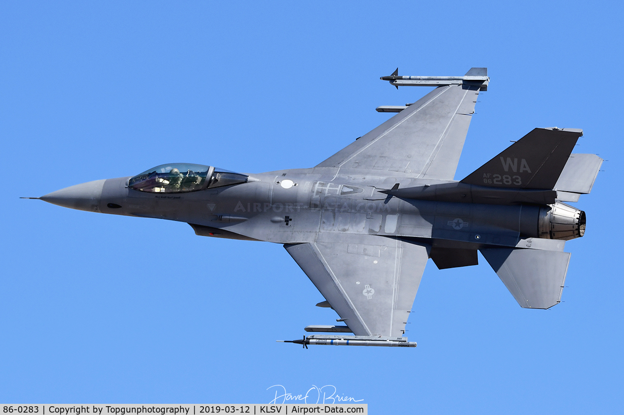 86-0283, 1986 General Dynamics F-16C Fighting Falcon C/N 5C-389, New Have Glass paint scheme