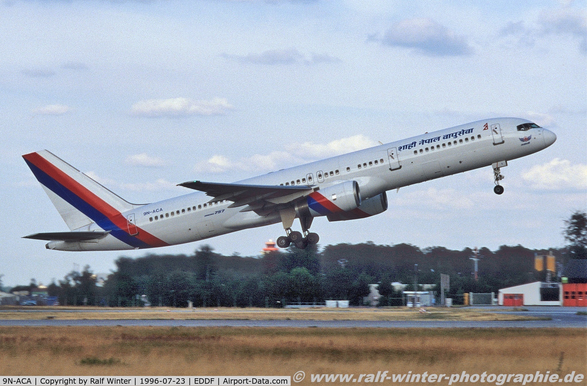 9N-ACA, 1987 Boeing 757-2F8 C/N 23850, Boeing 757-2F8 - Nepal Airlines - 23850 - 9N-ACA - 23.07.1996 - FR