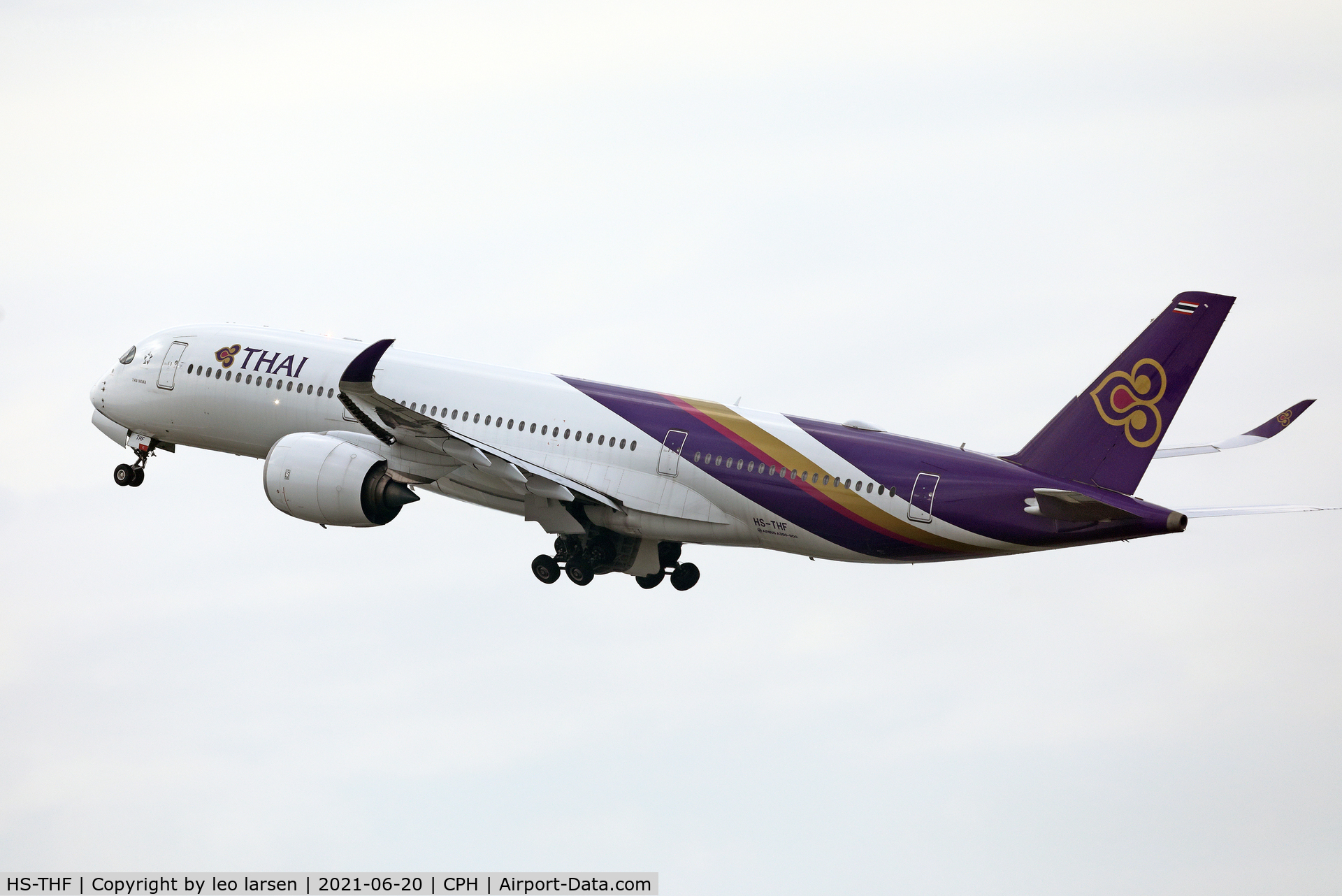 HS-THF, 2017 Airbus A350-941 C/N 0123, Copenhagen 20.6.2021