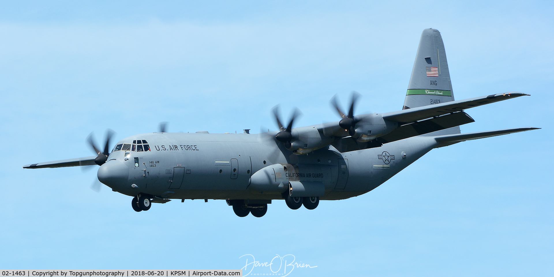 02-1463, 2003 Lockheed Martin C-130J-30 Super Hercules C/N 382-5551, California ANG