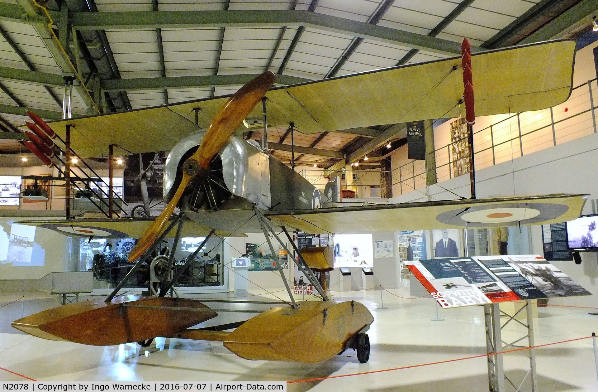 N2078, Sopwith Baby C/N Not found N2078, Sopwith Baby on floats at the FAA Museum, Yeovilton