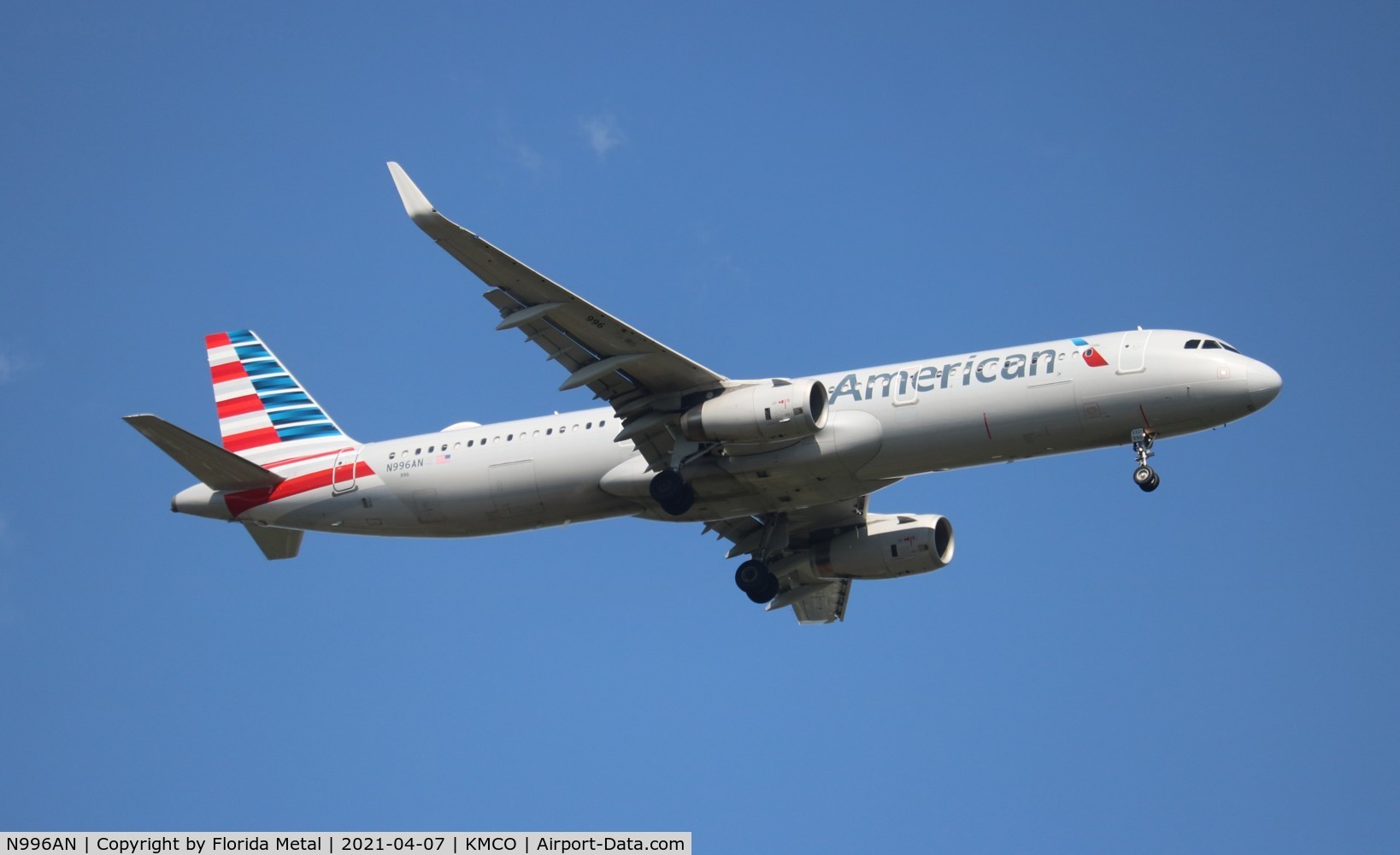 N996AN, 2016 Airbus A321-231 C/N 7310, MCO 2021